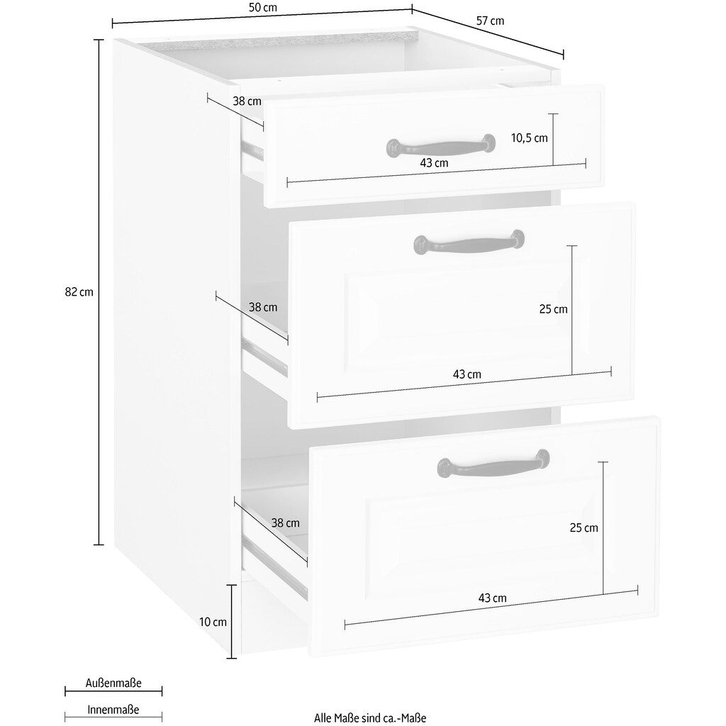 wiho Küchen Auszugsunterschrank »Erla«