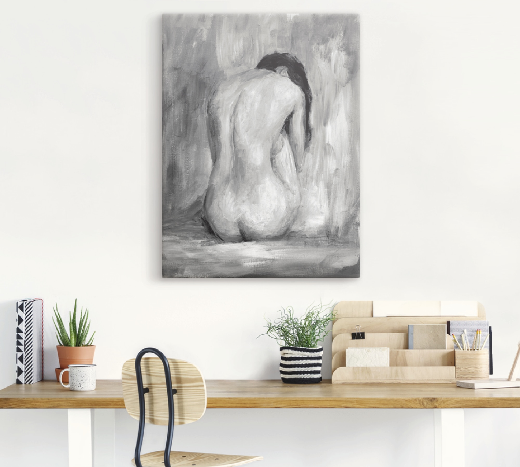 Artland Wandbild »Figur in schwarz & weiß II«, Frau, (1 St.), als Alubild, Outdoorbild, Leinwandbild, Poster, Wandaufkleber