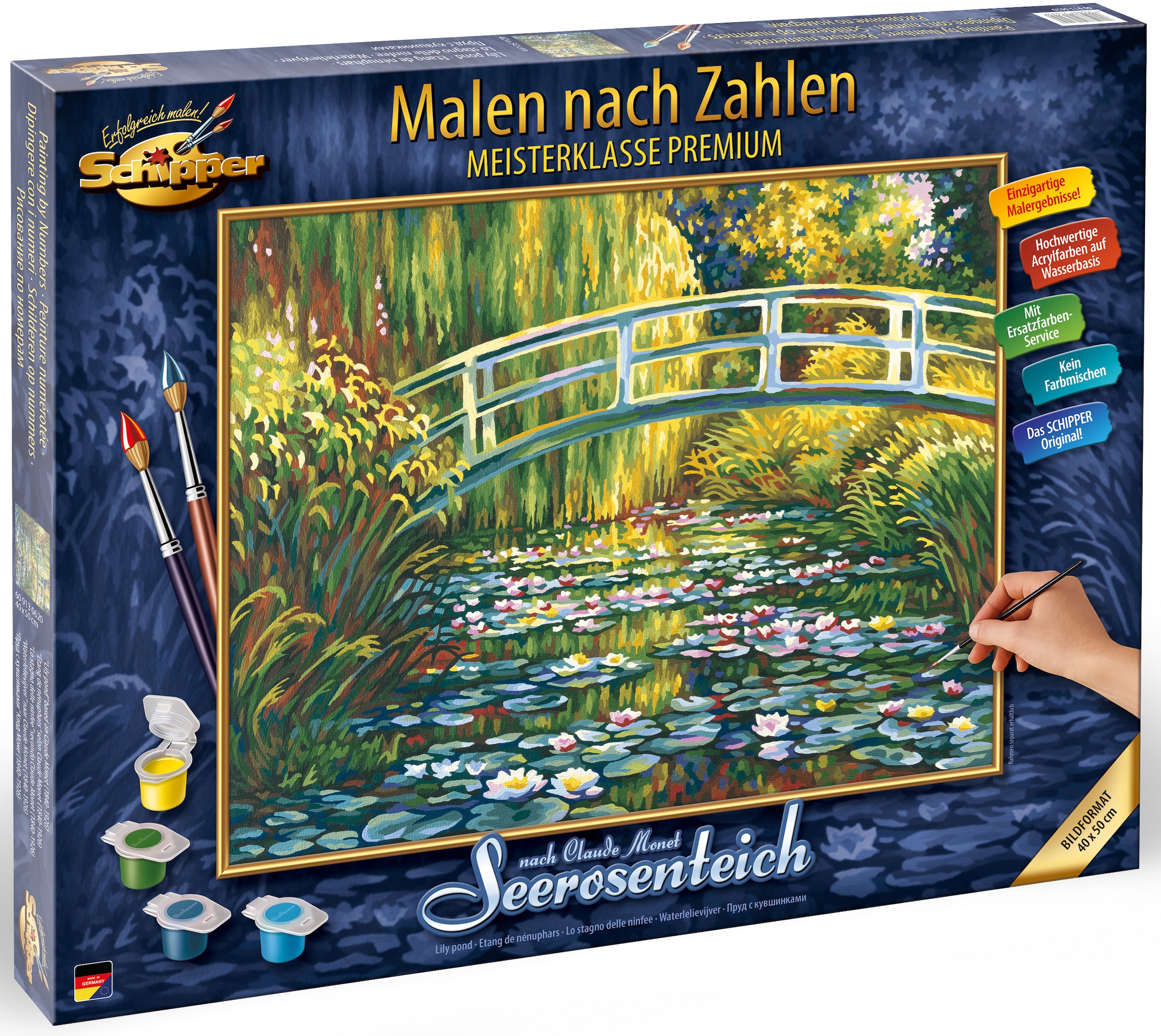 Schipper Malen nach Seerosenteich | Zahlen Germany Monet - »Meisterklasse Claude Premium nach BAUR (1840-1926)«, in Made