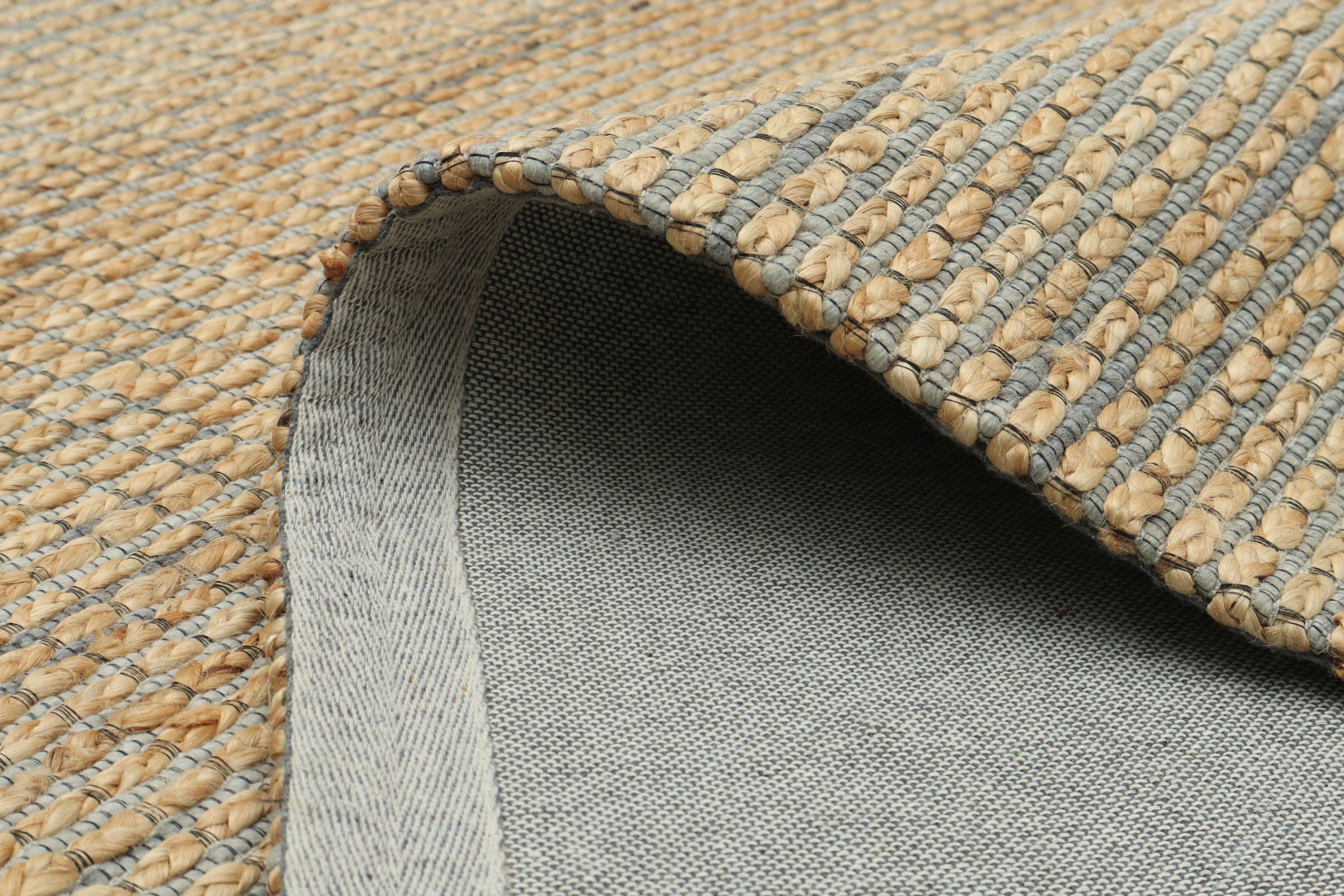OTTO home Teppich »Jerron, Jute-Mix, Flechtoptik« rechteckig 15 mm Höhe Scandi-Stil, Strukturgewebe, Wohnzimmer, Schlafzimmer, Esszimmer