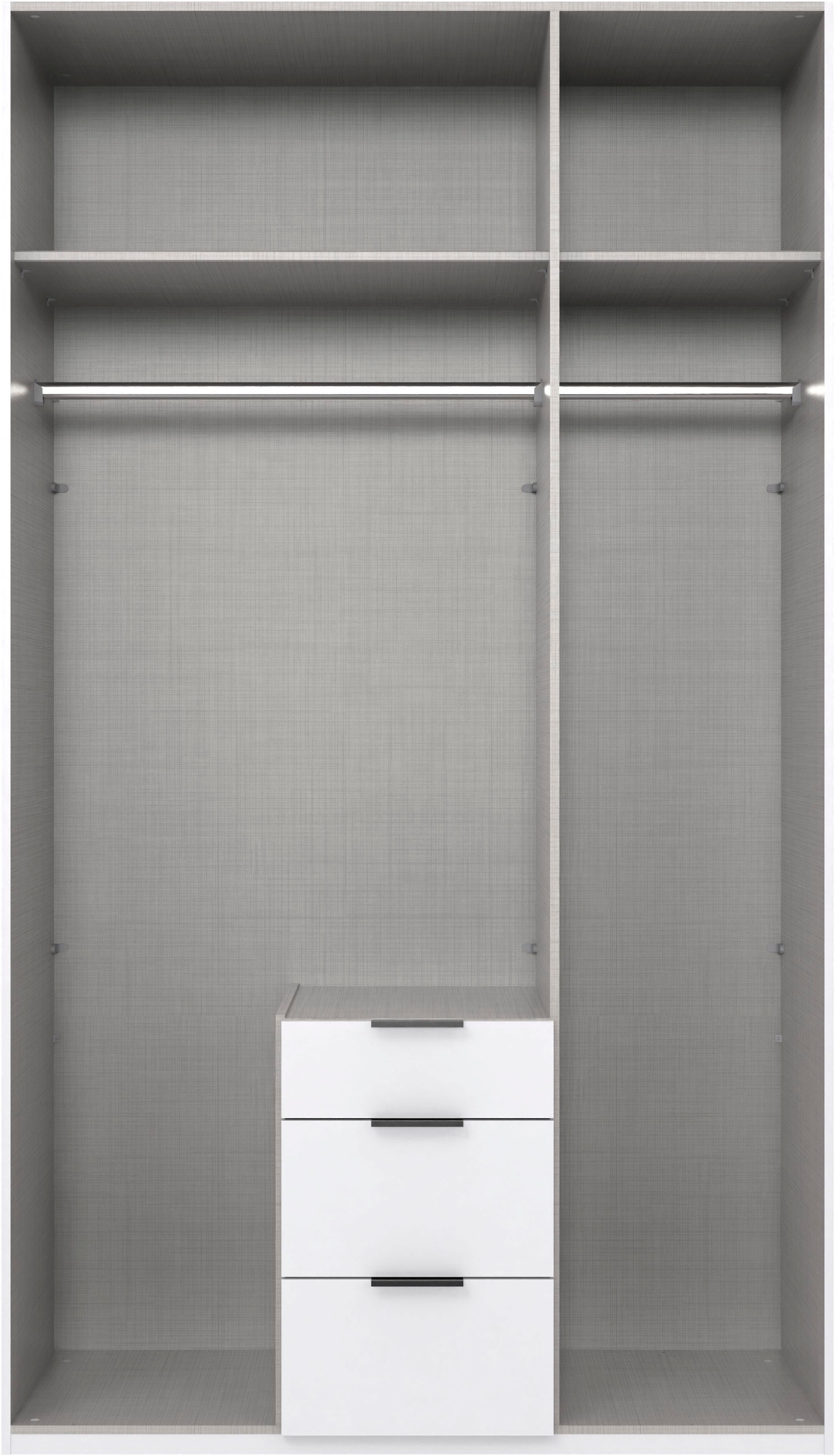 Thumbnail - Wimex Drehtürenschrank "Mugano" mit langen oder kurzen Griffen aus Metall, wahlweise mit oder ohne Spiegel, mit Schublad...