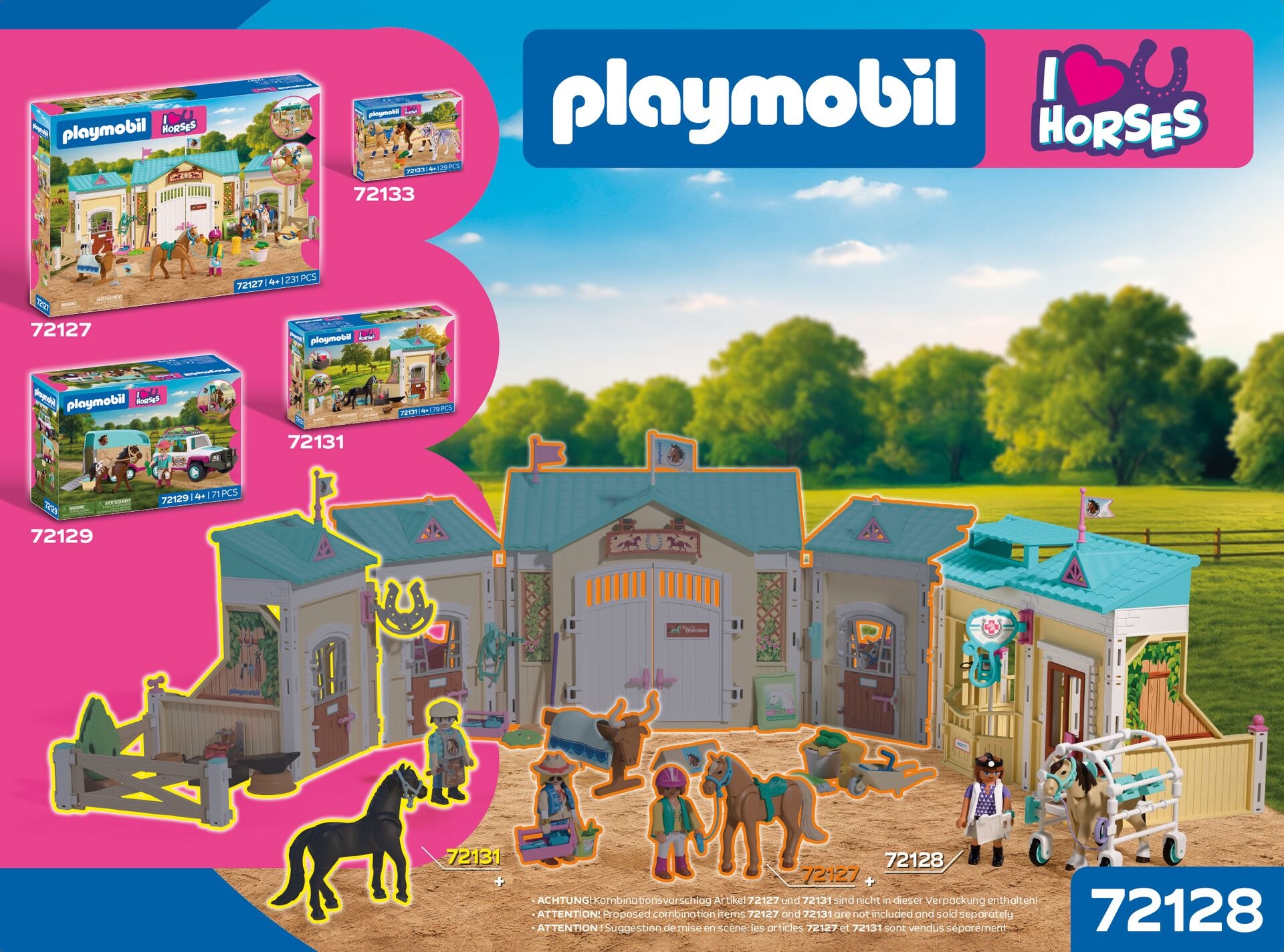 Playmobil® Konstruktions-Spielset »Tierarztpraxis (72128), I Love Horses« Made in Europe