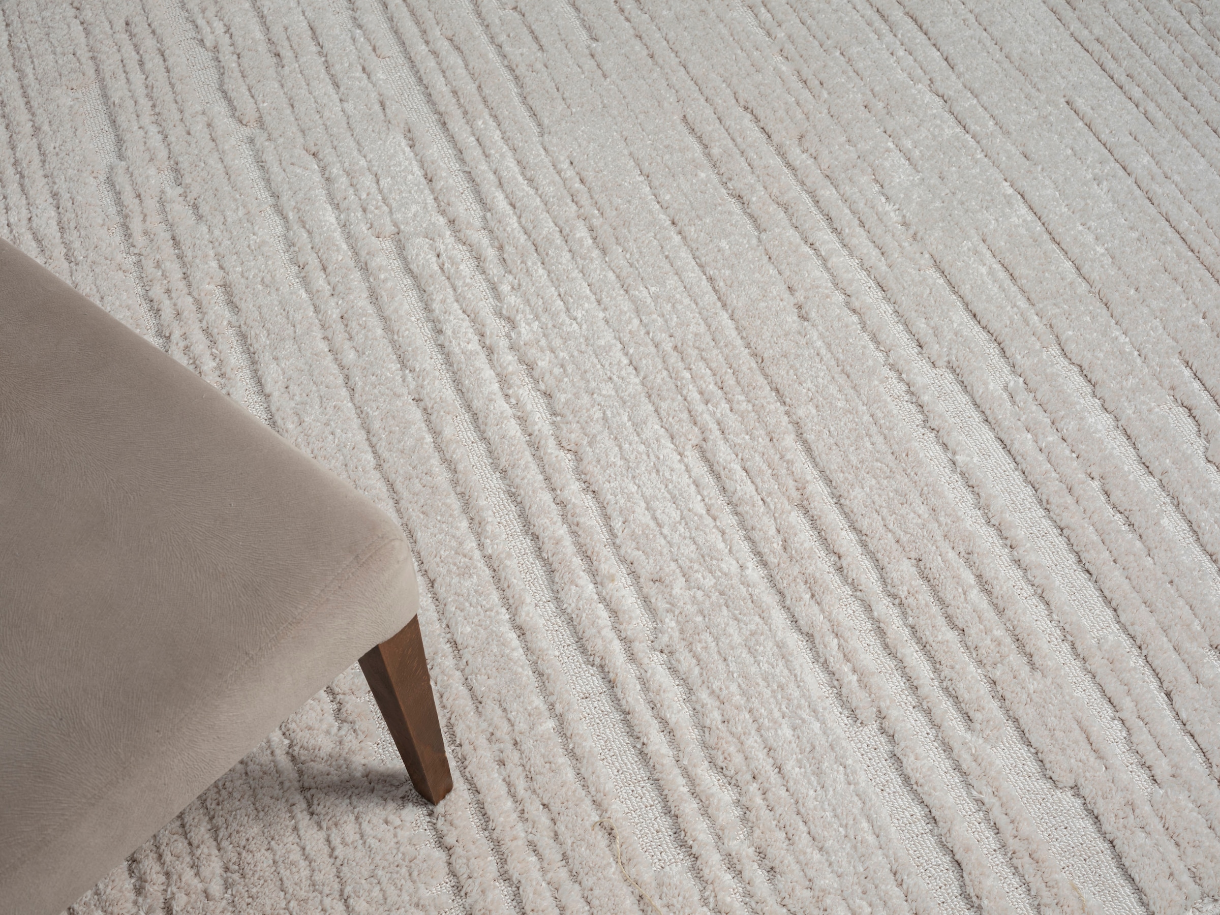 Myflair Möbel & Accessoires Teppich »Enya«, rechteckig, 17 mm Höhe, Uni Farben, Hoch-Tief Effekt, mit Fransen, besonders weich