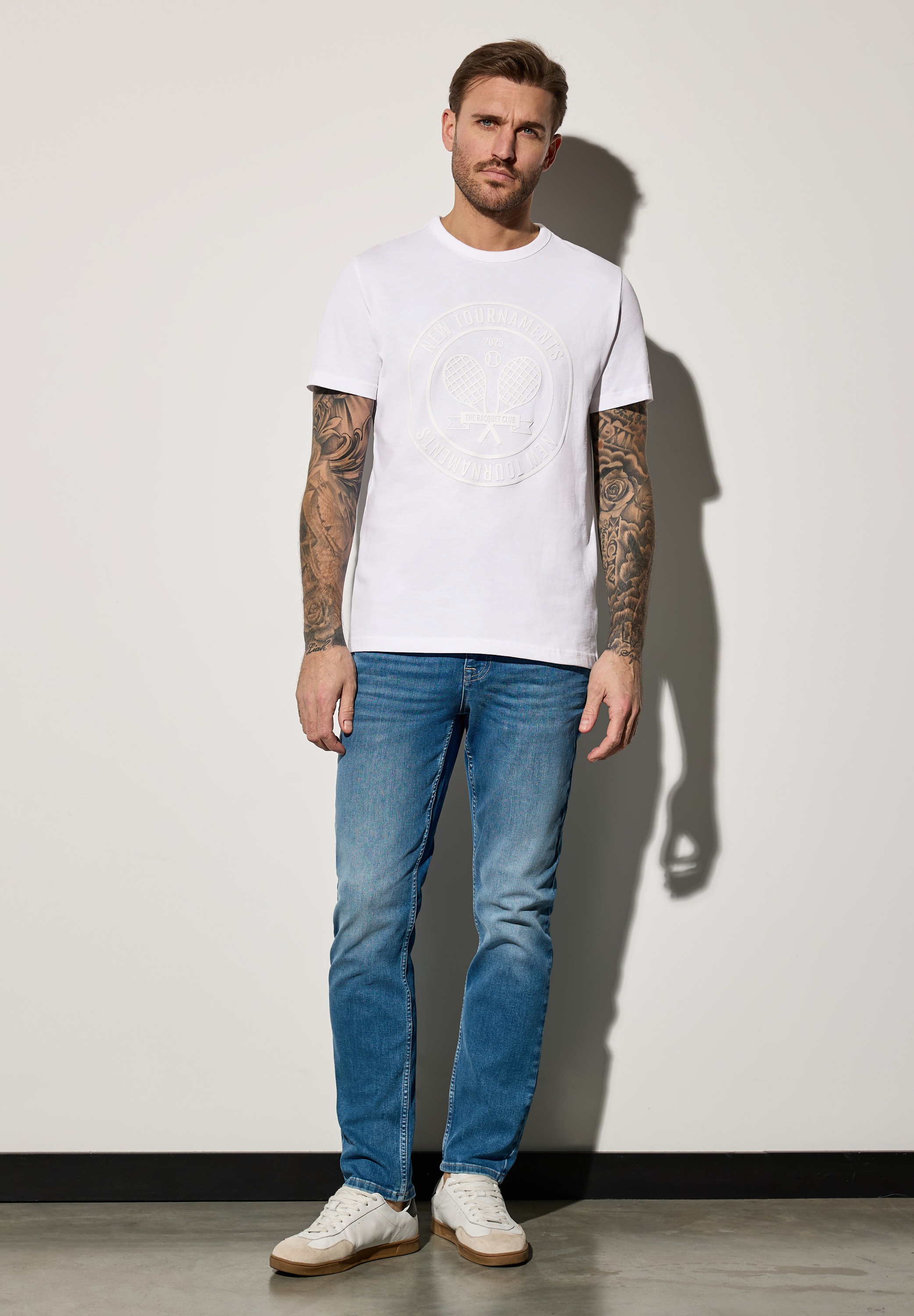 STREET ONE MEN T-Shirt, aus reiner Baumwolle