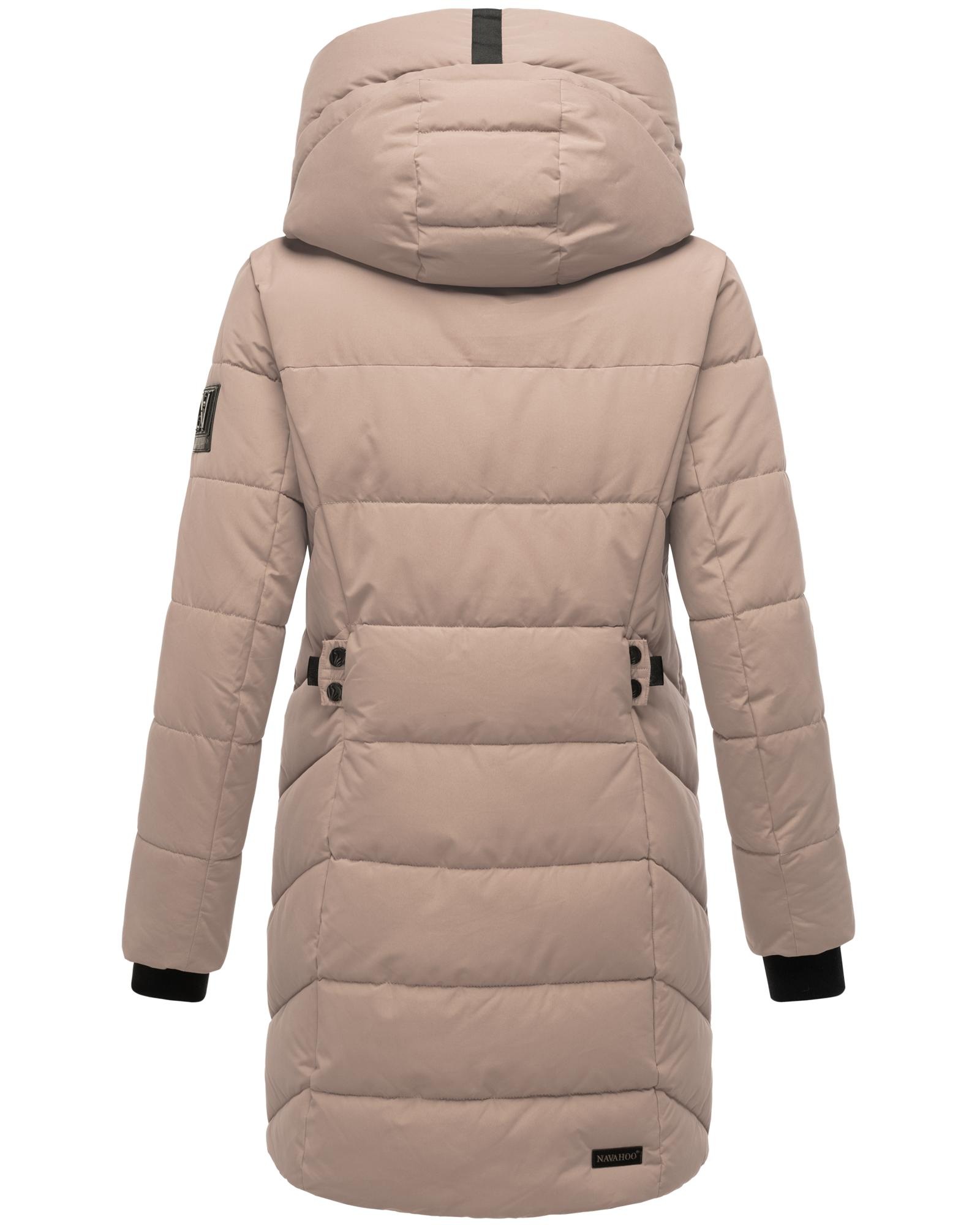 Navahoo Steppmantel »Knutschilein«, Stylischer Damenmantel mit abnehmbarem Fleece-Kragen