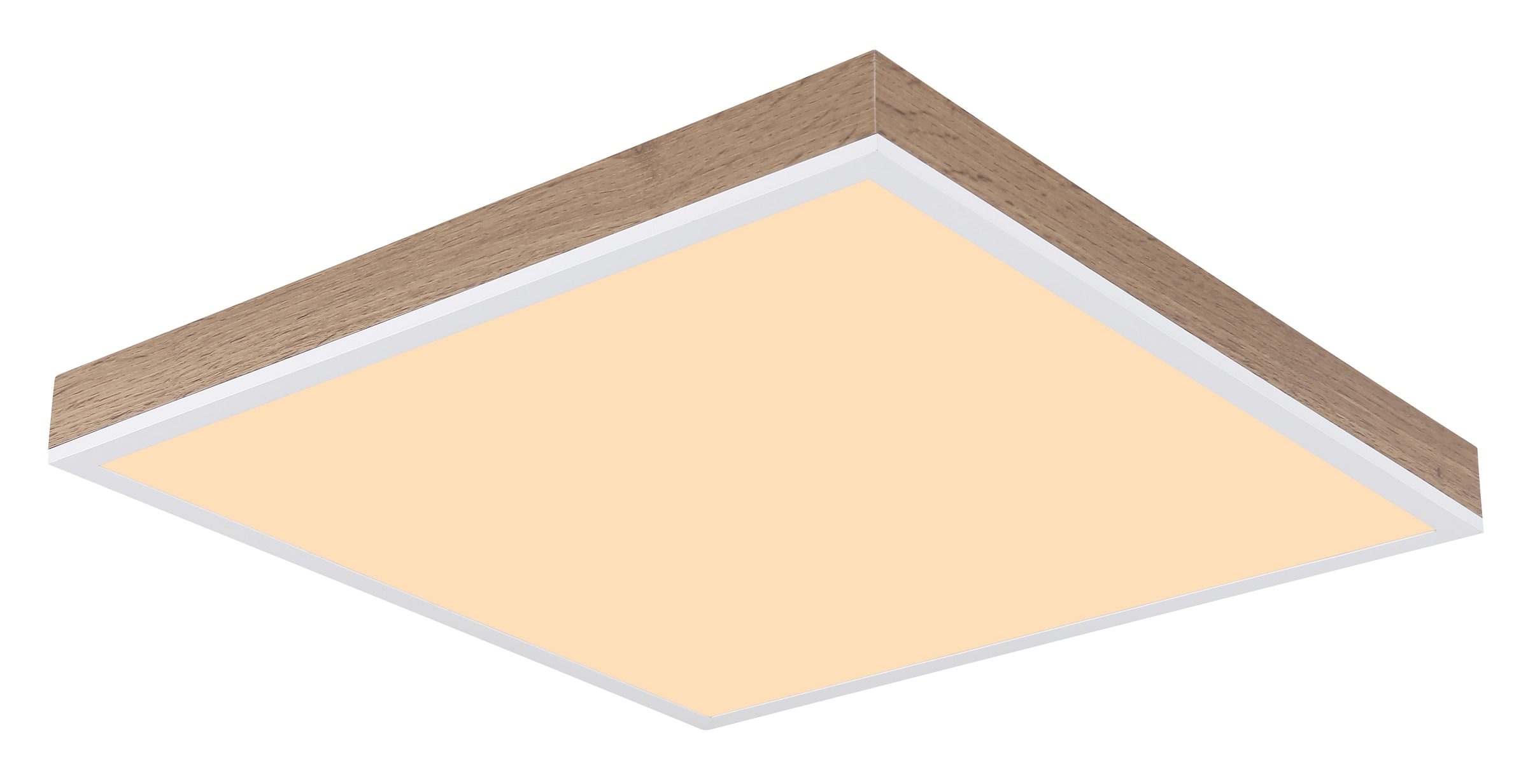 GLOBO LIGHTING LED Deckenleuchte »DORO«, Leuchtmittel LED-Modul | LED fest integriert, Deckenlampe/holzoptik/quadratisch/Wohnzimmer/Schlafzimmer