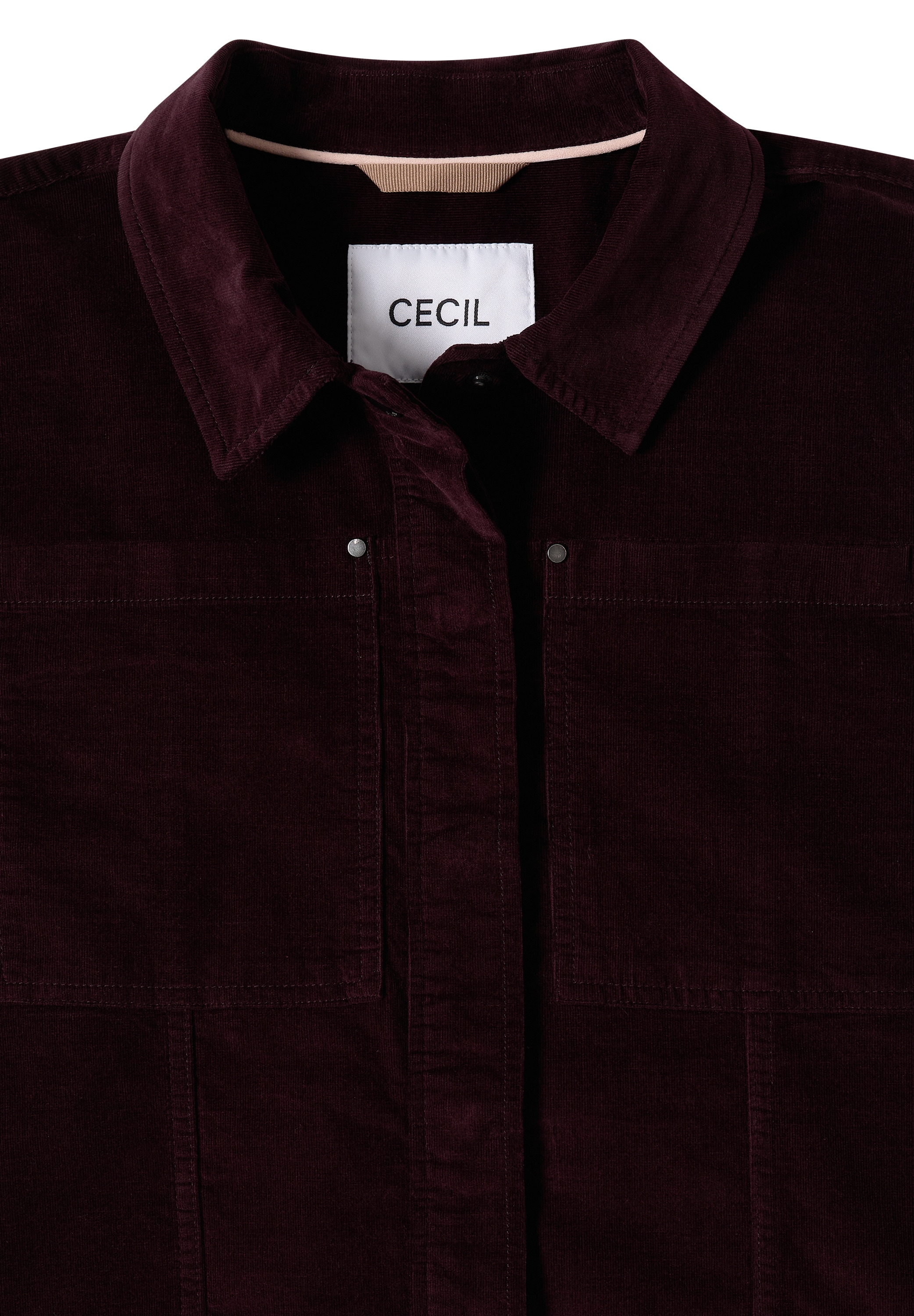 Cecil Cordjacke Feincord Overshirt, Baumwollmix, Brusttaschen