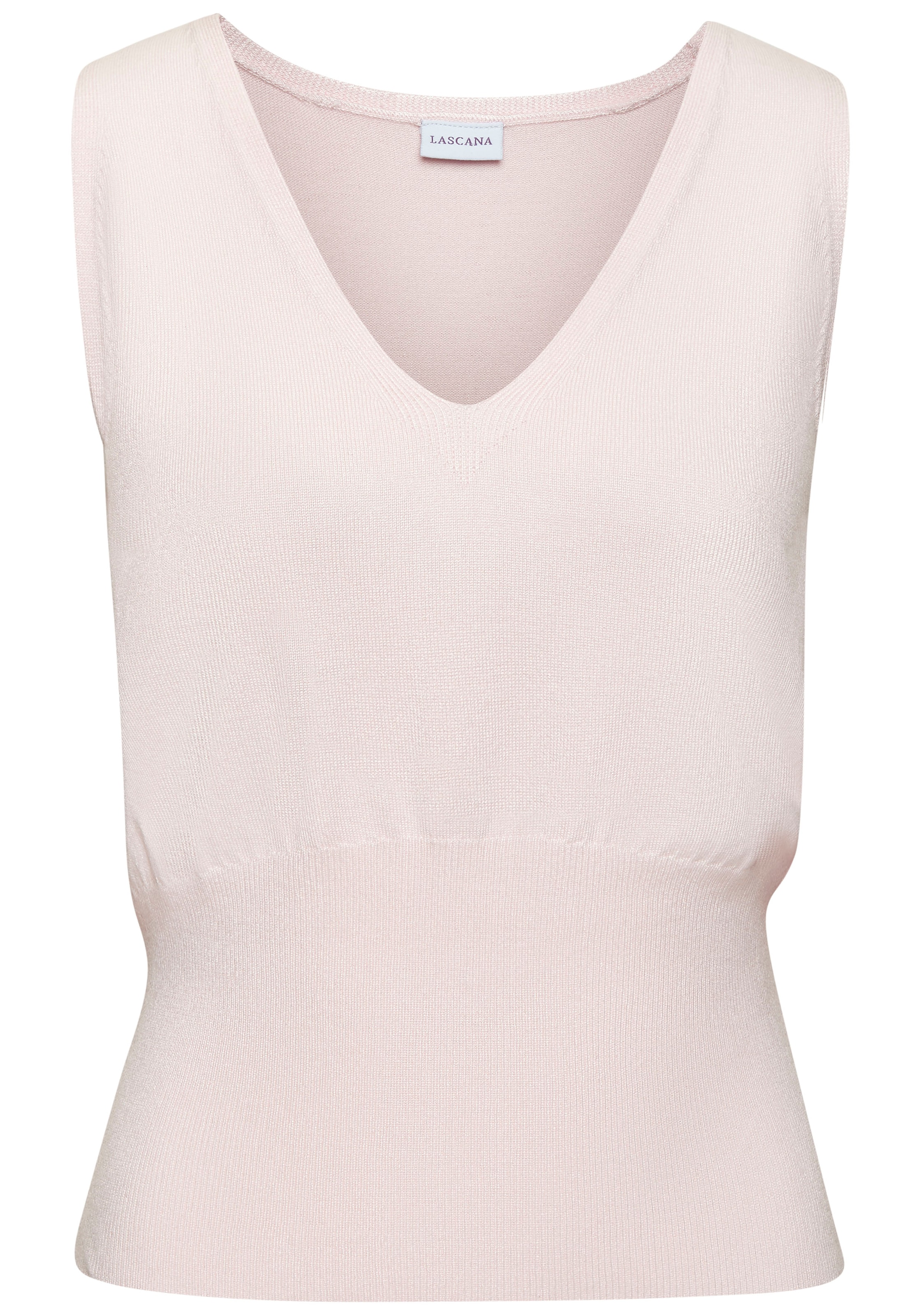 LASCANA Stricktop, mit figurschmeichelndem Strickmuster, figurbetonte Passform