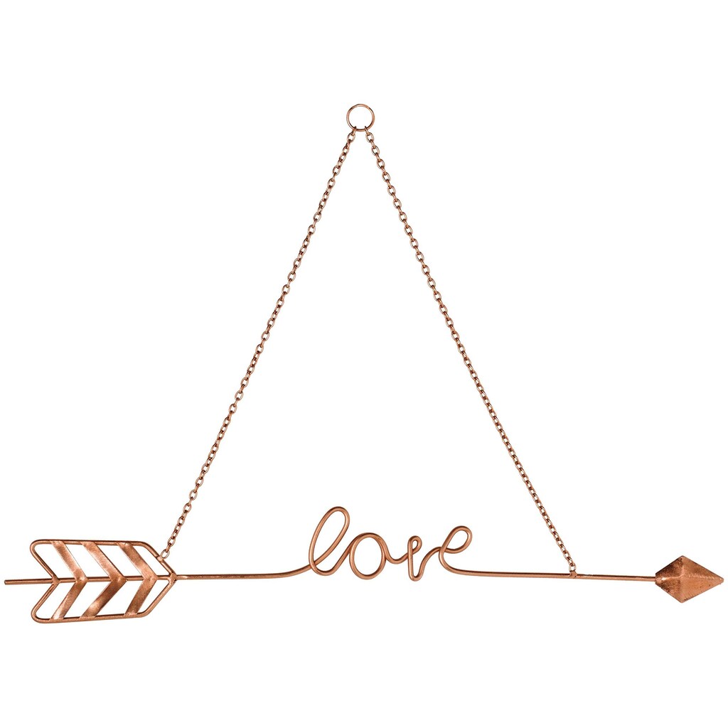 Art for the home Metallbild »Love Story - Rosé Gold«