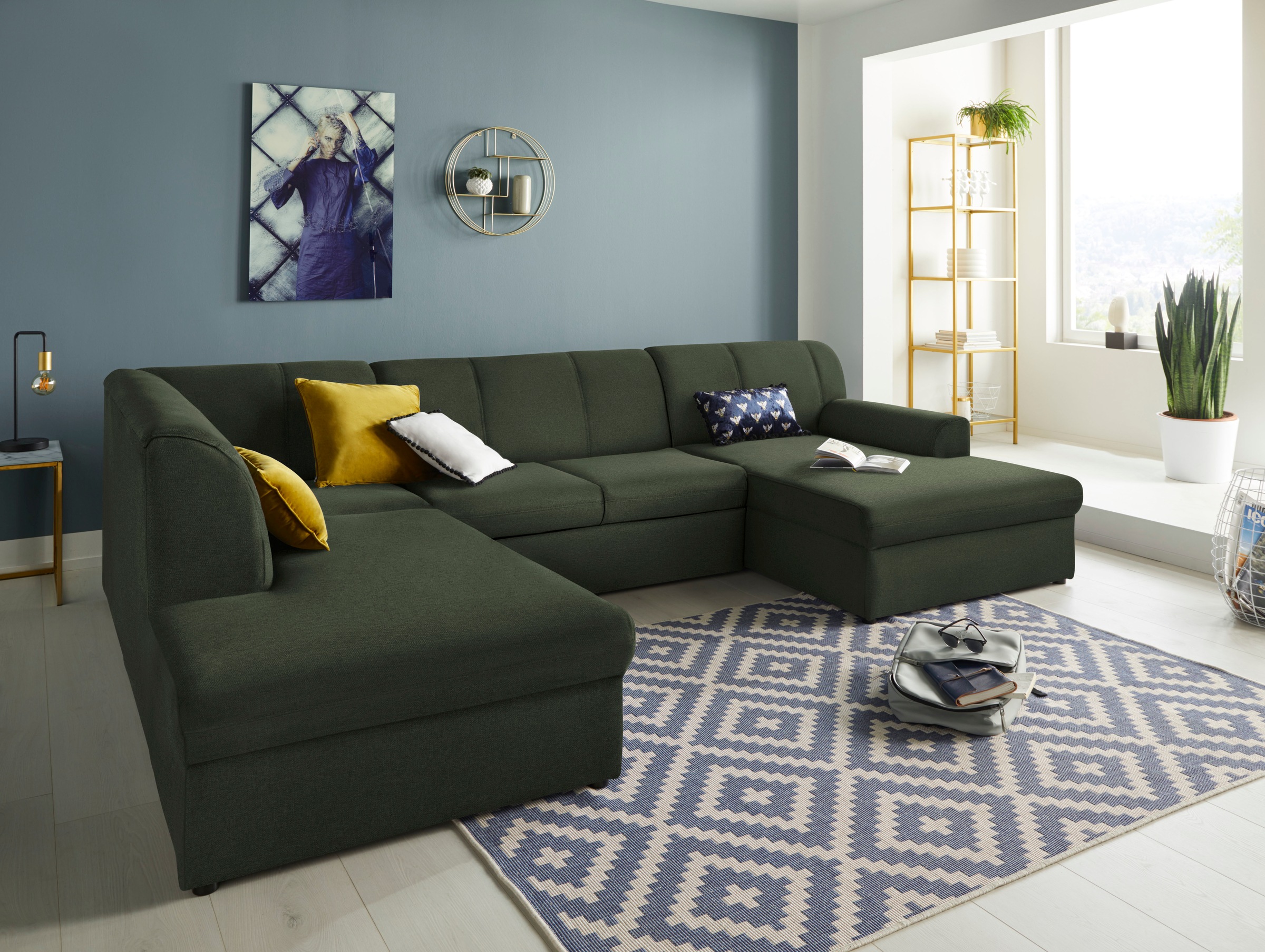 DOMO collection Wohnlandschaft "Topper, elegant und zeitlos, komfortabel, U günstig online kaufen