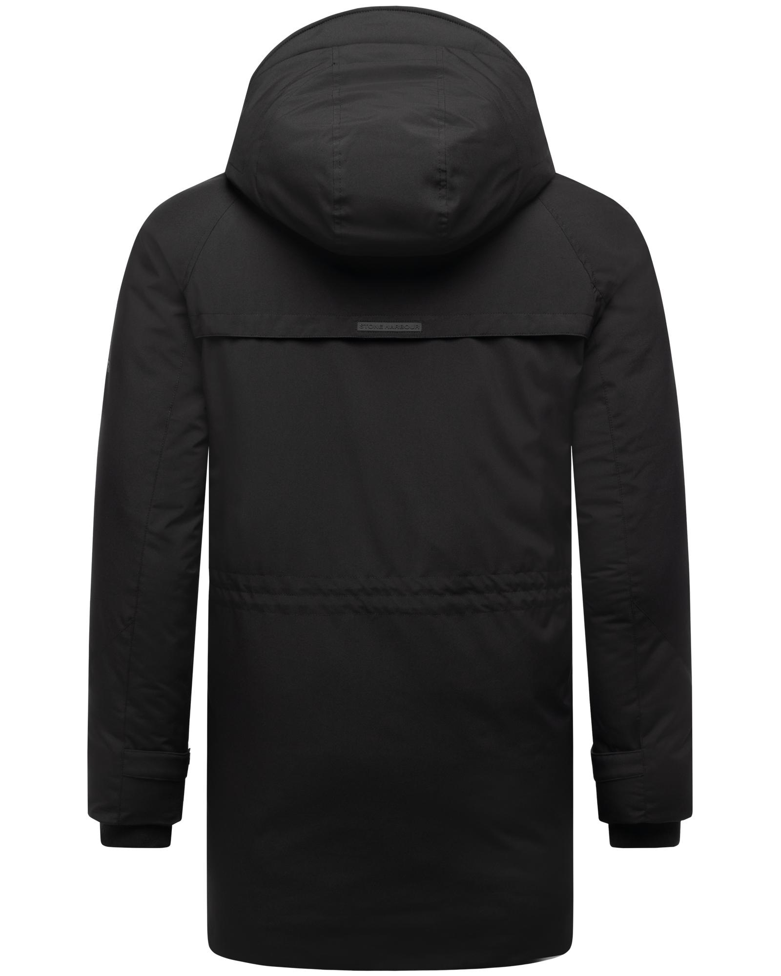 Stone Harbour Wintermantel »Emriis XX« Warmer Herren Mantel mit Magnet-Knöpfen