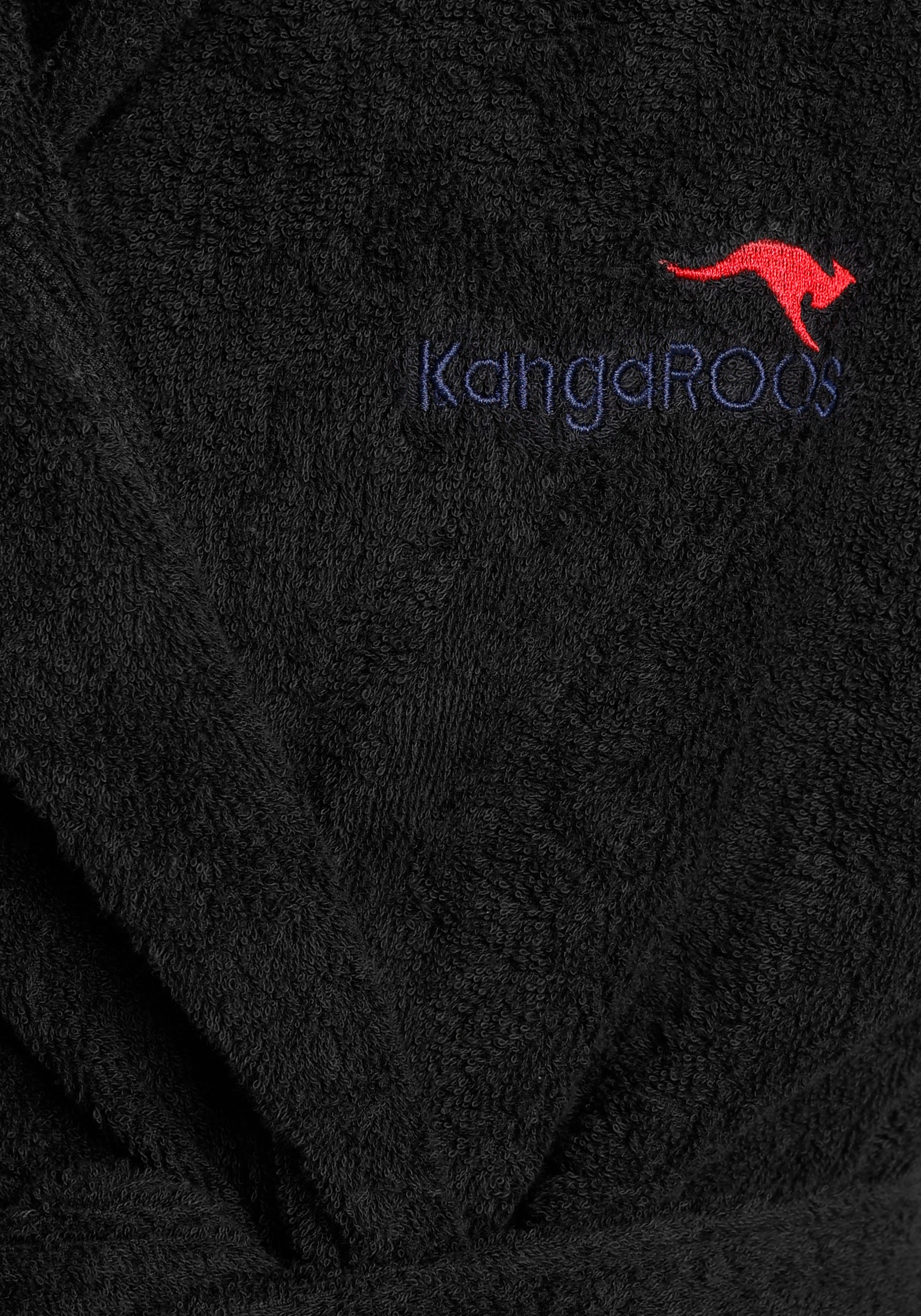 KangaROOS Unisex-Bademantel »Cassidy, für Damen & Herren, Standardlänge & Überlänge«, (1 St.), mit Taschen, Männer und Frauen, Baumwolle, Reise, Hotel, Sauna, S-3XL