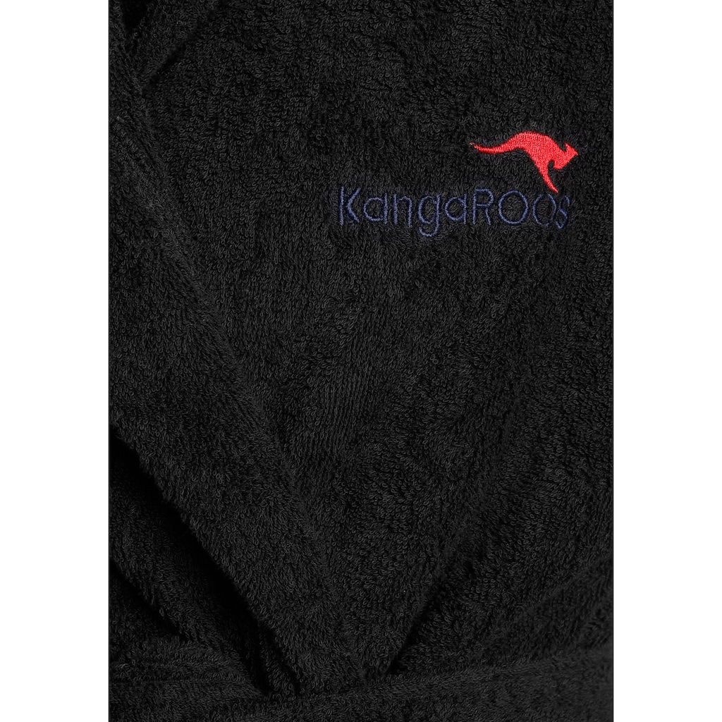 KangaROOS Unisex-Bademantel »Cassidy, für Damen & Herren«, (1 St.), mit Taschen, besonders kuschelig, 100% Baumwolle, S-3XL