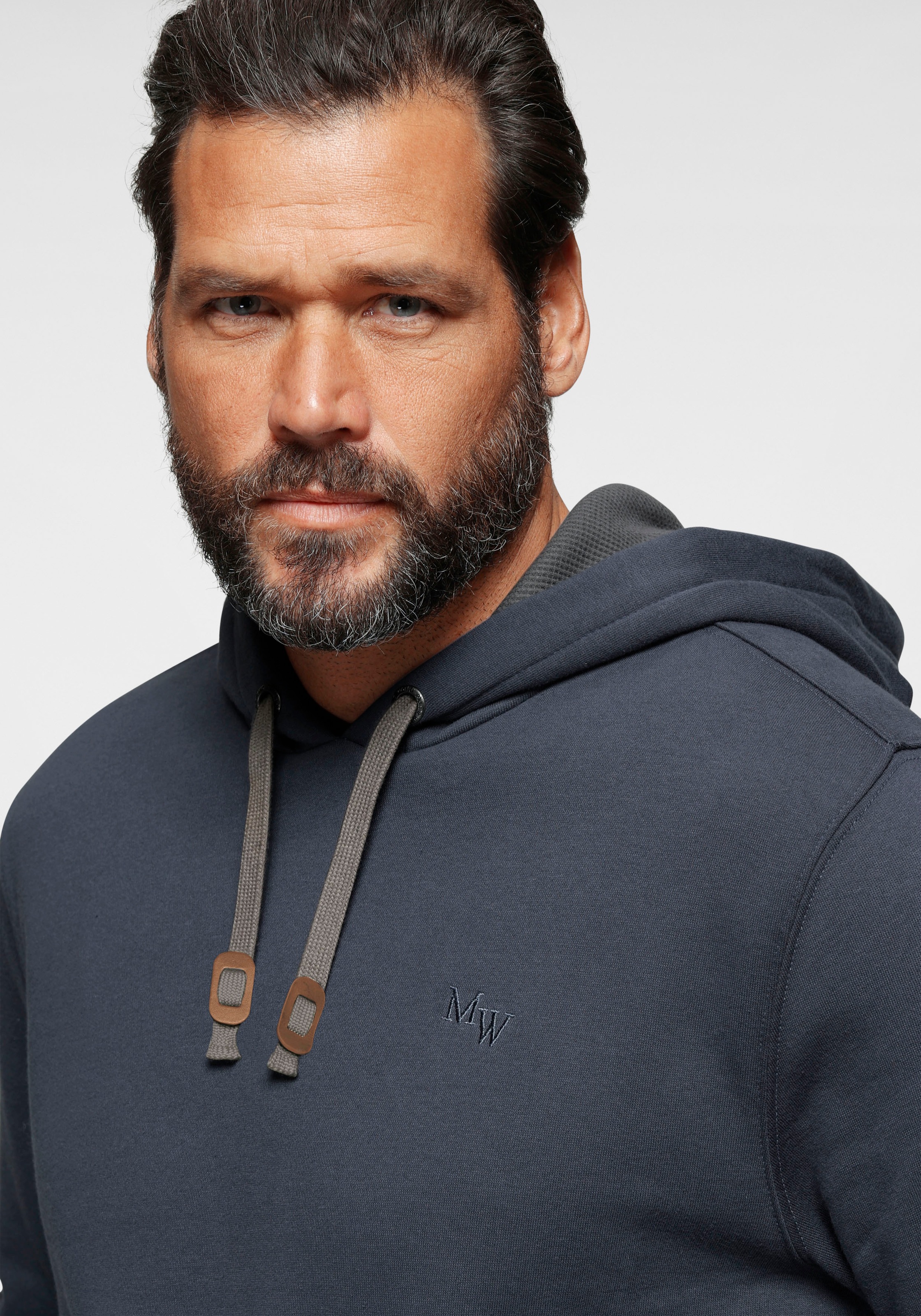 Kapuzensweatshirt MAN'S WORLD, Herren, Gr. 4XL (68/70), blau, angeraute Sweatware, Obermaterial: 60% Baumwolle, 40% Polyester. Kapuzenfutter: 60% Baumwolle, 40% Polyester, unifarben, regular fit, Rippbündchen, Sweatshirts, lange Ärmel, lockere Passform, u 3