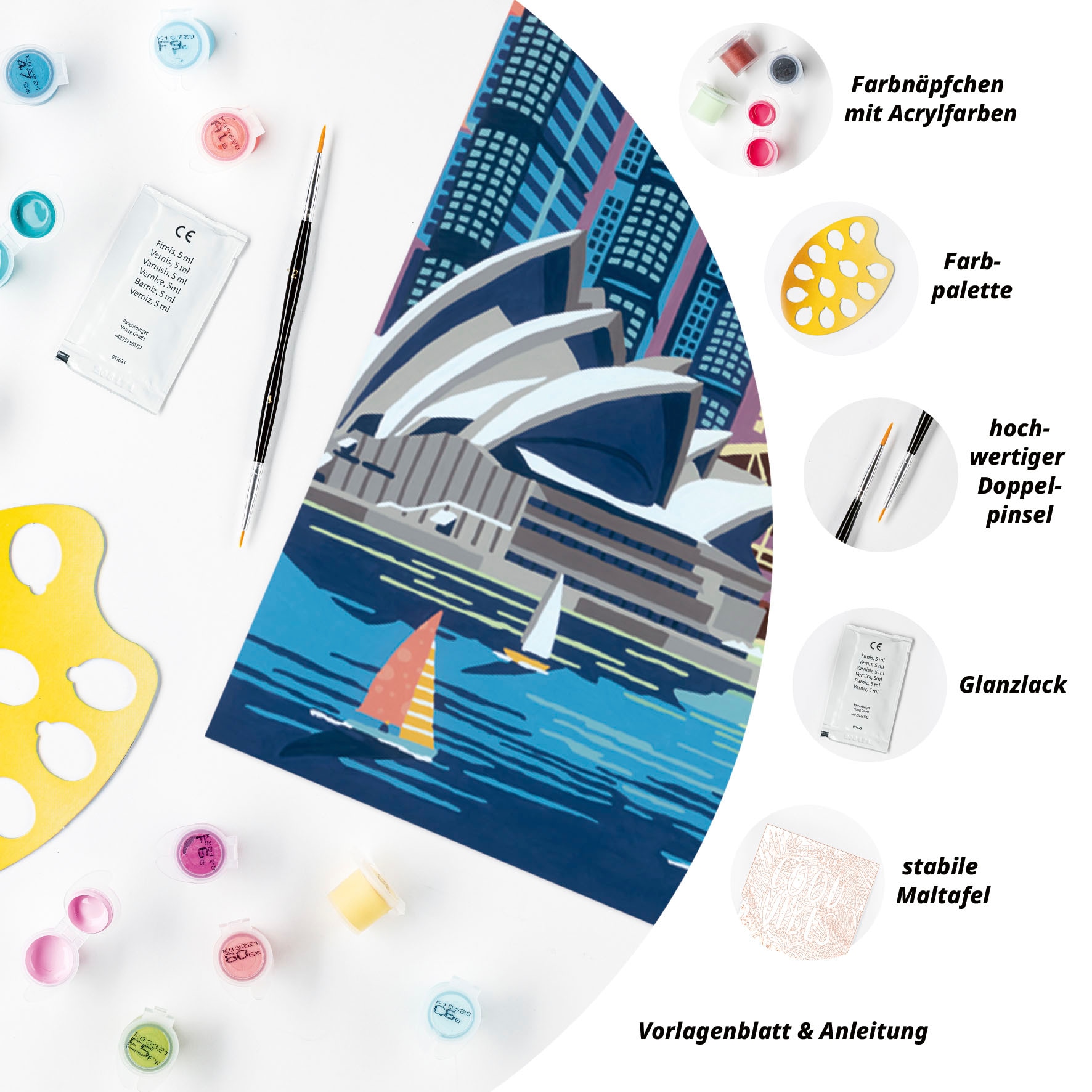 Ravensburger Malen nach Zahlen »CreArt, Colorful Sydney«, Made in Europe