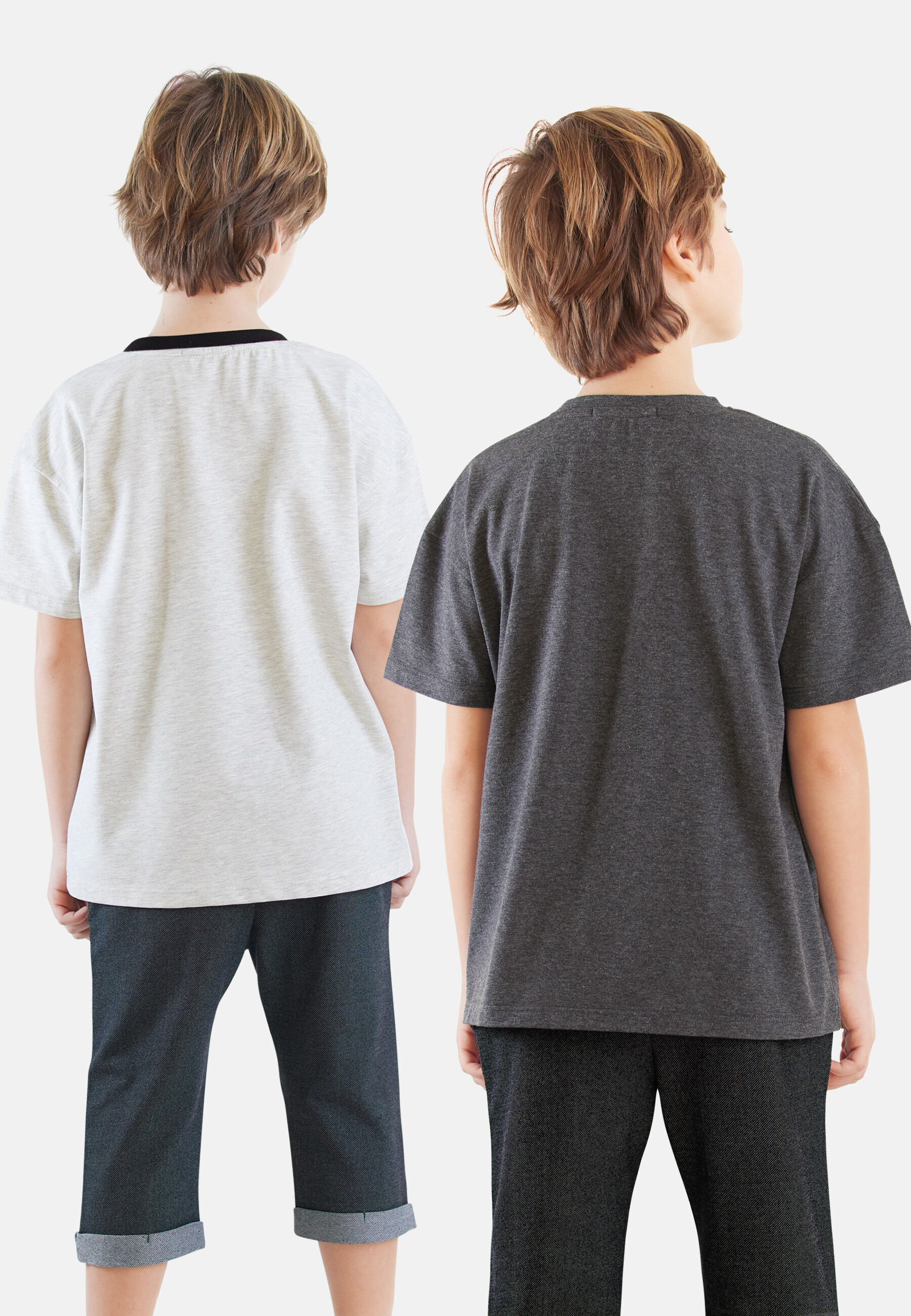 Thumbnail - Denokids T-Shirt "Just Smile" 2 Stk. tlg. im Doppelpack