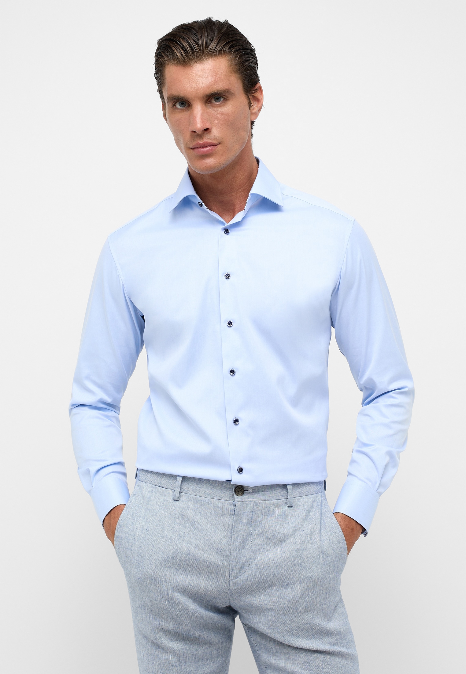 Eterna Langarmhemd "MODERN FIT", NON IRON (bügelfrei) günstig online kaufen