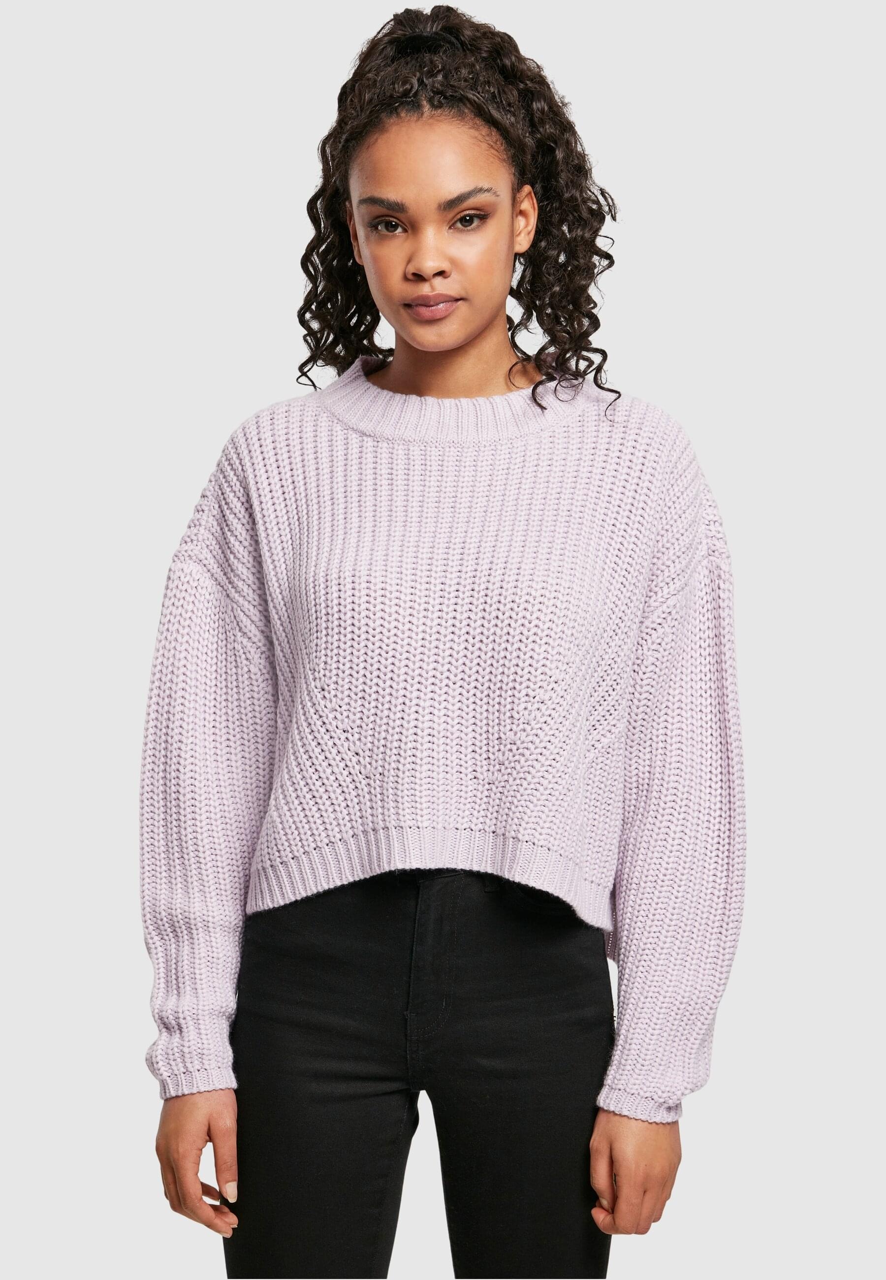 URBAN CLASSICS Rundhalspullover »Urban Classics Damen Ladies Wide Oversize Sweater«, (1 tlg.)
