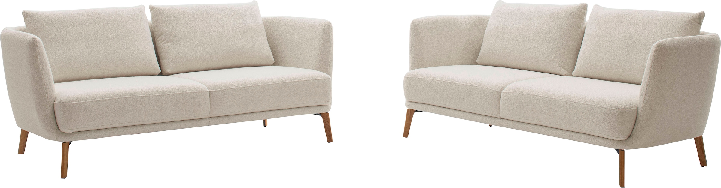 SCHÖNER WOHNEN-Kollektion 2,5-Sitzer »Pearl - 5 Jahre Hersteller-Garantie, auch in Bouclé«, Maße (B/H/T): 190/71/91 cm, Füße Massivholz