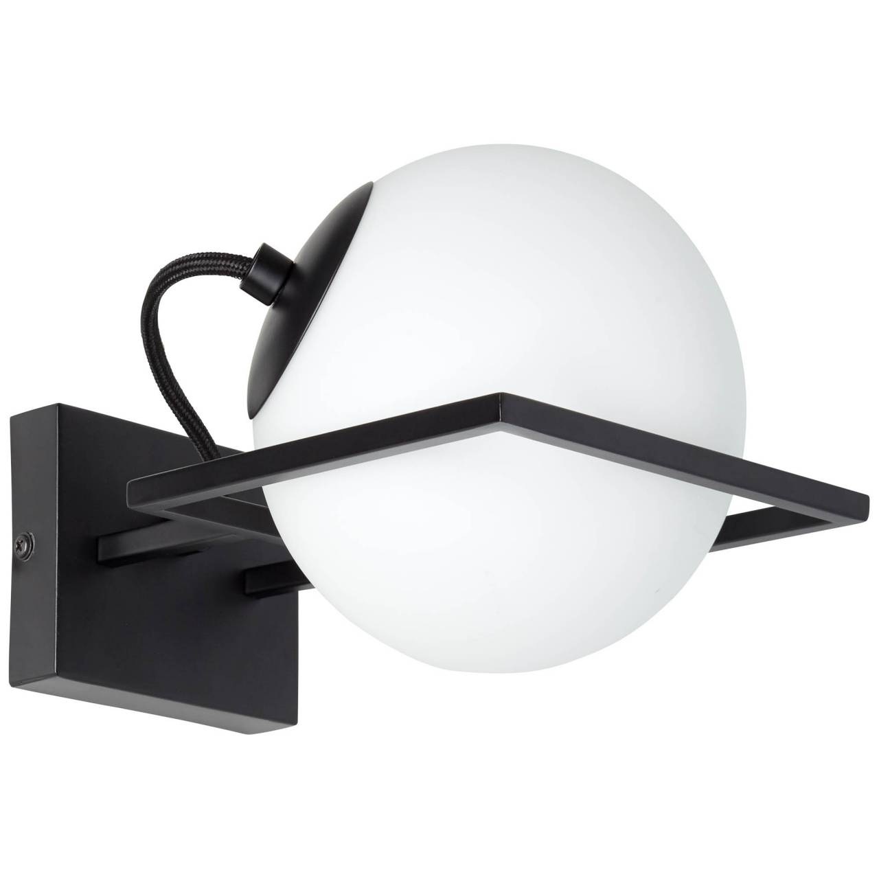 Brilliant Leuchten Wandleuchte Patsy, E14, 1 St., Wandlampe schwarz/weiß