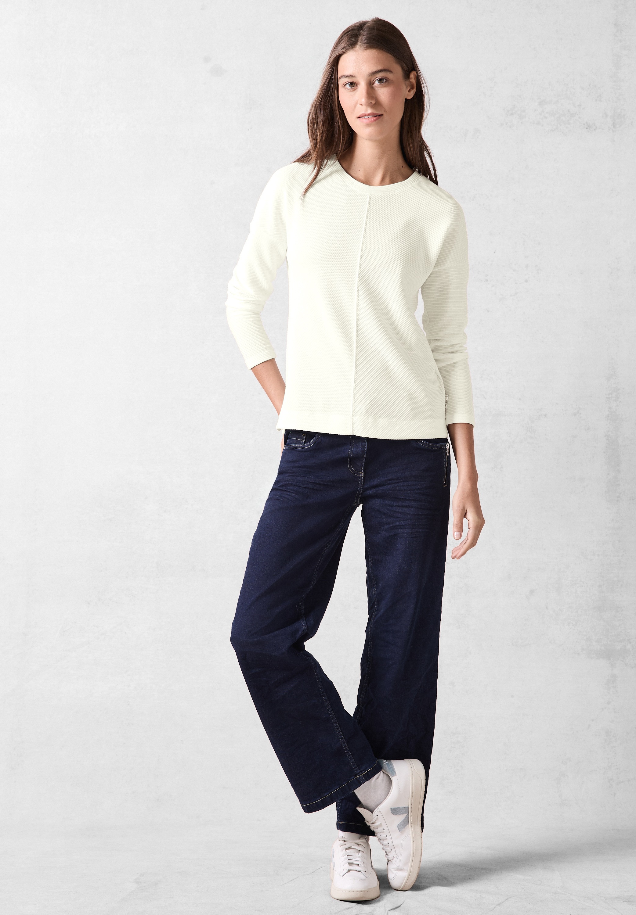 Cecil Langarmshirt, mit Streifen-Struktur