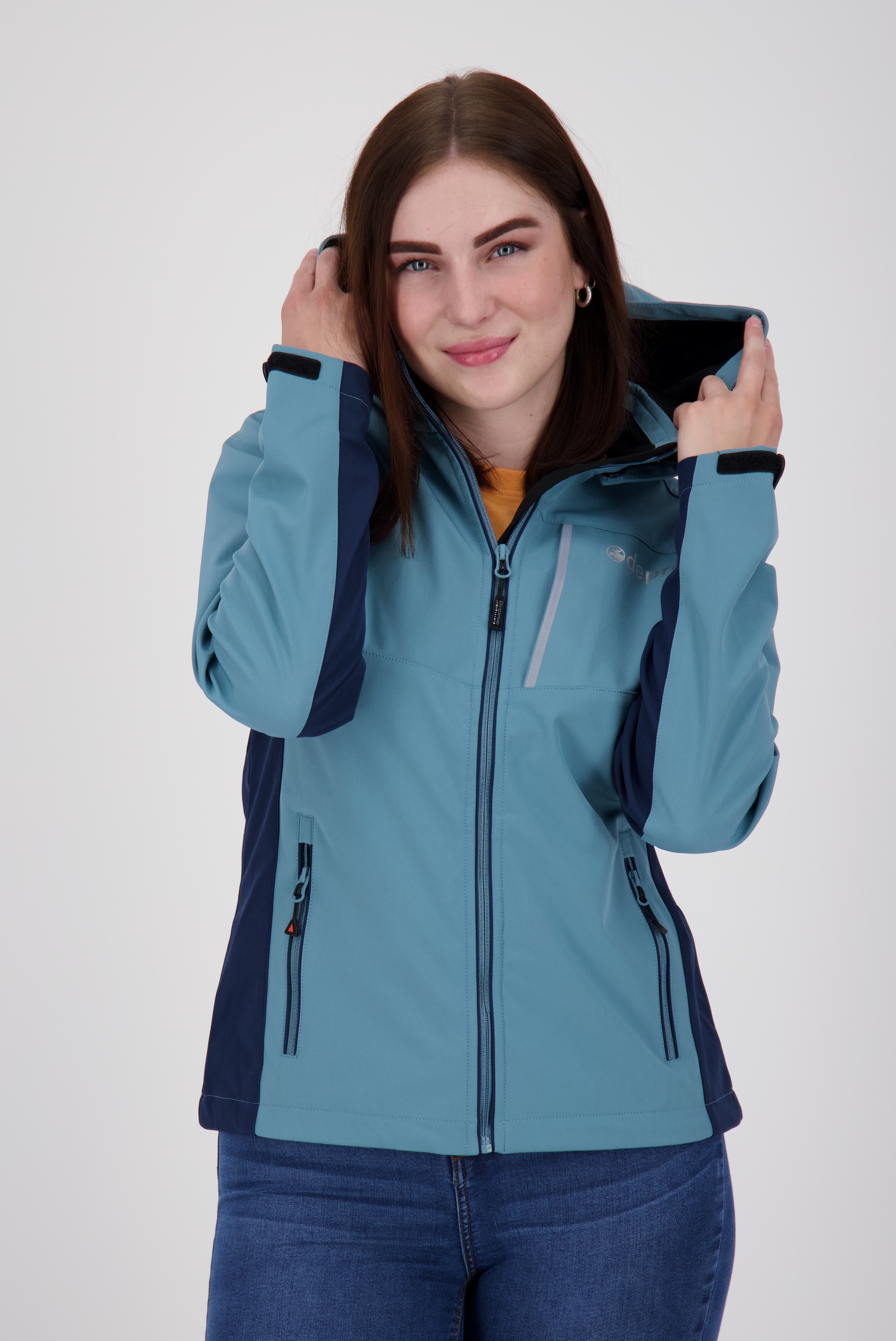 DEPROC Active Softshelljacke "NUNAVUT WOMEN" mit Kapuze auch in Großen Größen erhältlich
