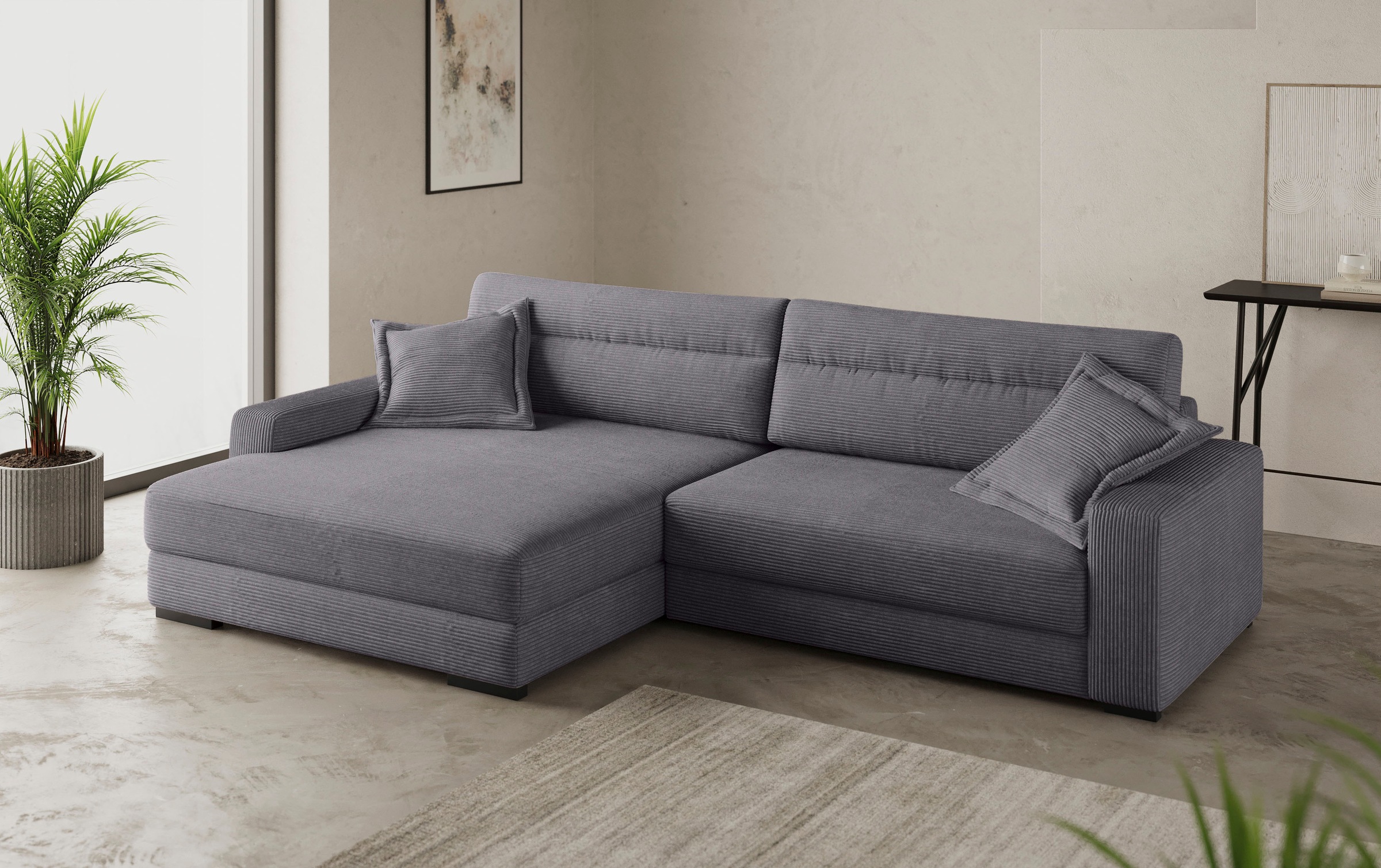 Mr. Couch Ecksofa »Marcello DuraFlex L-Form«, EasyBett, Bettkasten, Kaltschaumpolsterung, bis 140 kg belastbar