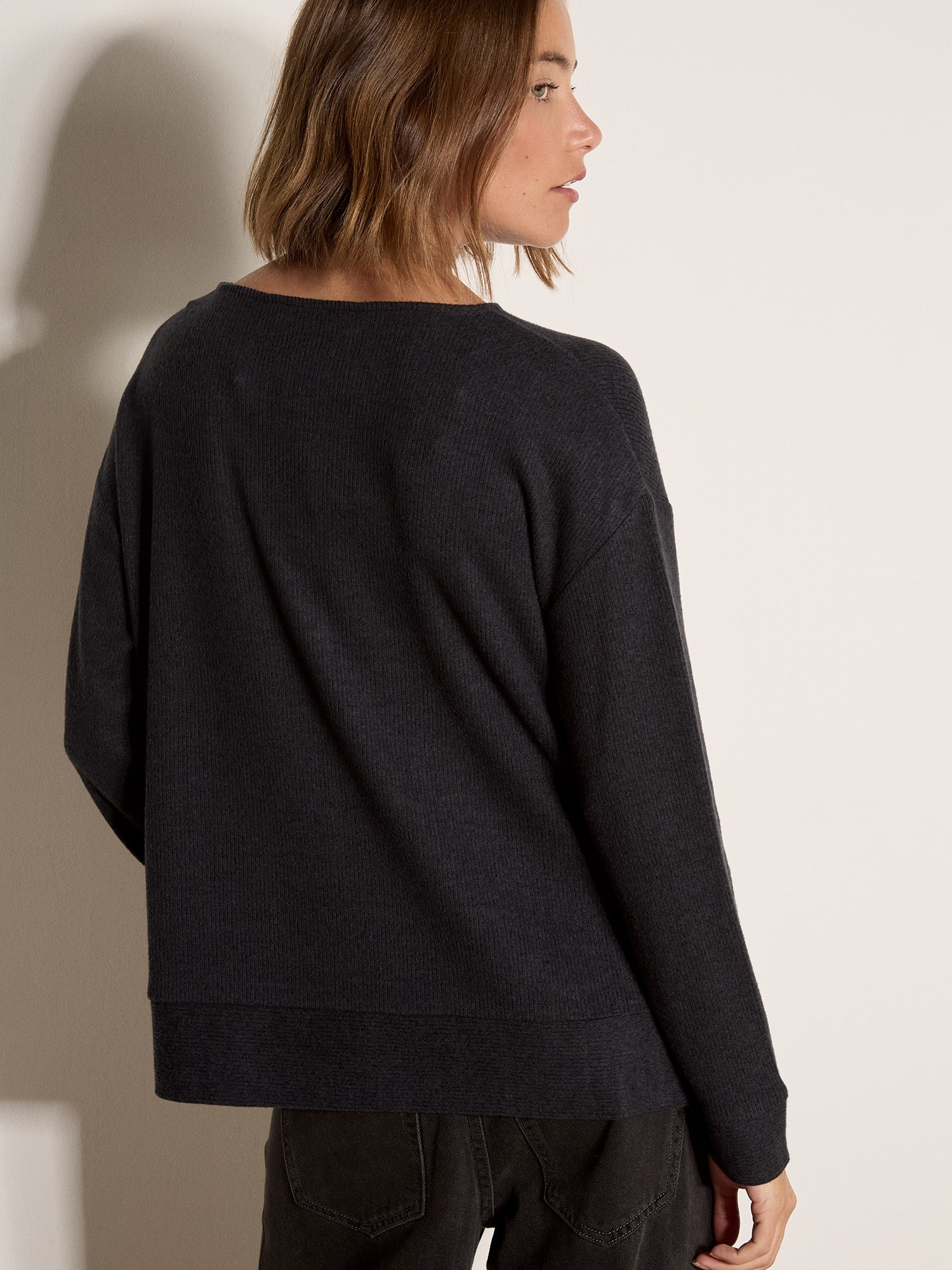 Apricot Strickpullover »Oberteil aus Rippstrick« in uni