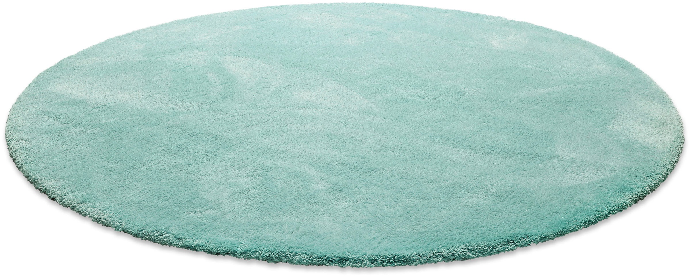 Homie Living Teppich »Pisa«, rund, 25 mm Höhe, Hochflor, Microfaser, uni, weich, Shaggy, Wohnzimmer, Schlafzimmer