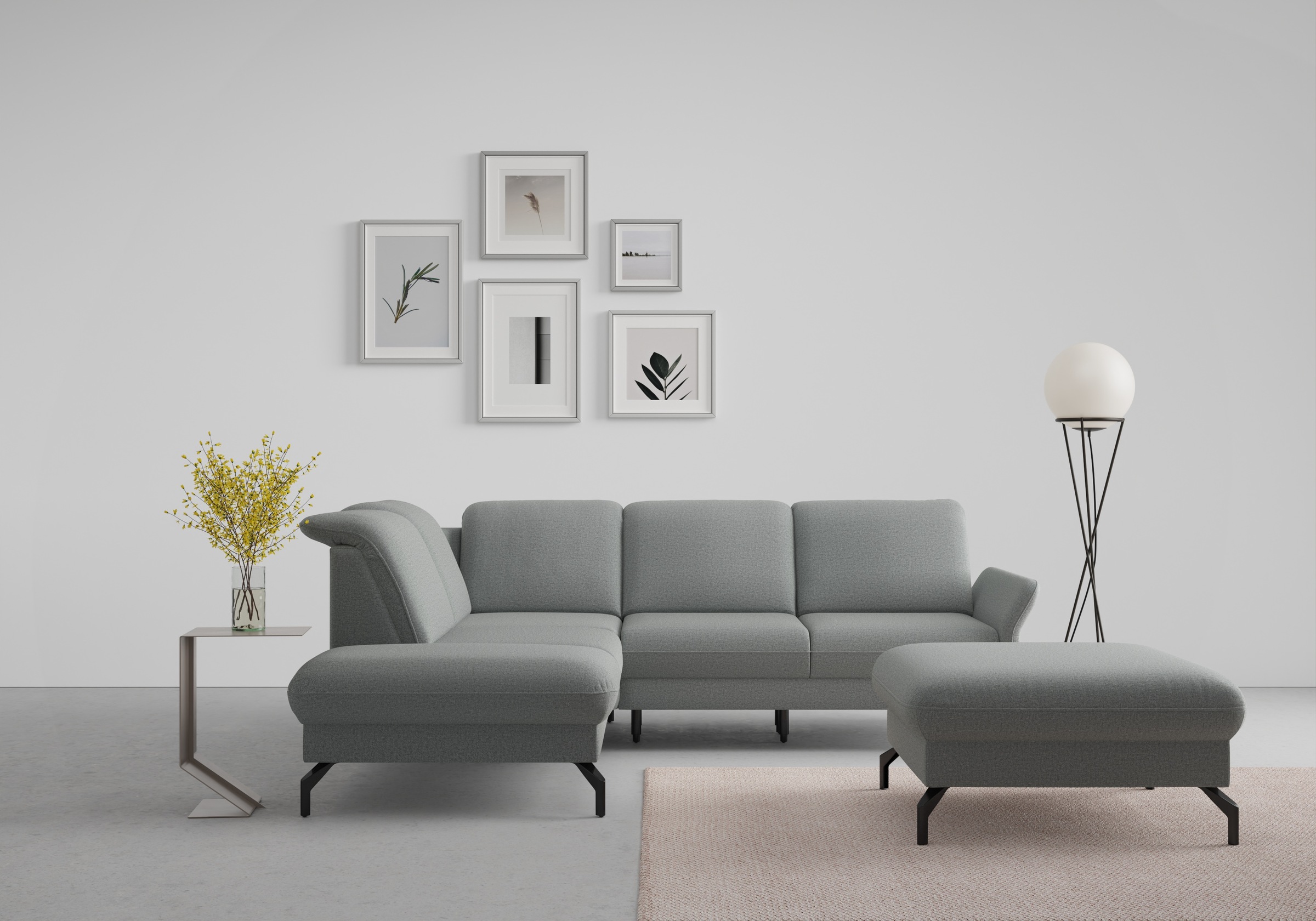 sit&more Ecksofa "Fashion L-Form" wahlweise mit Kopfteilverstellung und Vorziehsitz, motorisch