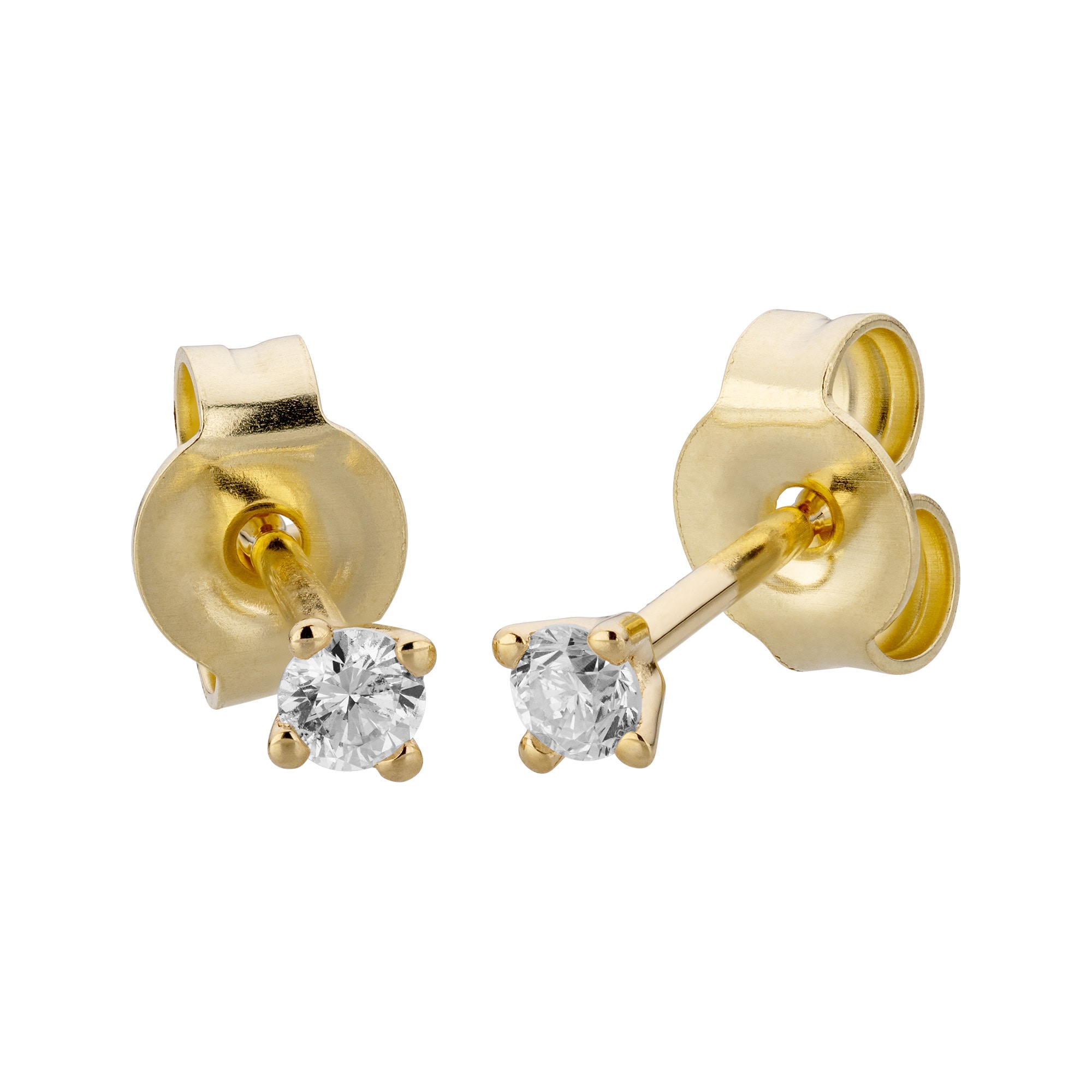 Orolino Paar Ohrstecker »585/- Gelbgold glanz 2 Brill. 0,10 ct. H/P2«