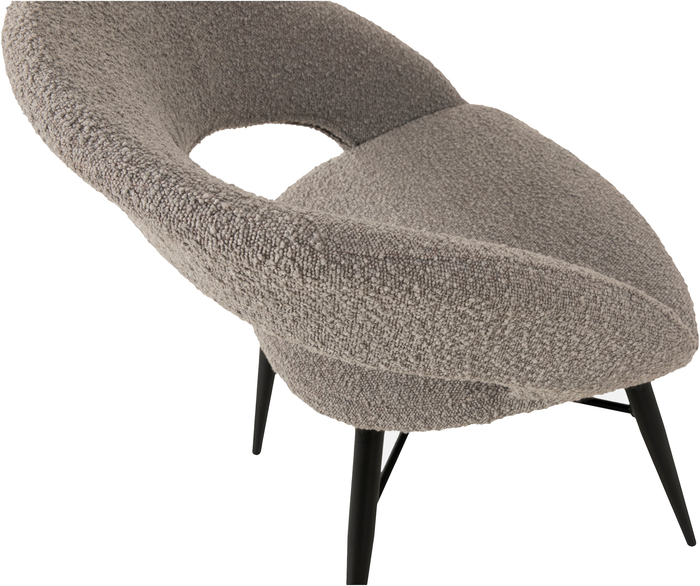 OMG Design Esszimmerstuhl »Marley«, (Set), 2 St., Stoff, mit modernem Cut-Out, Bouclé Bezug