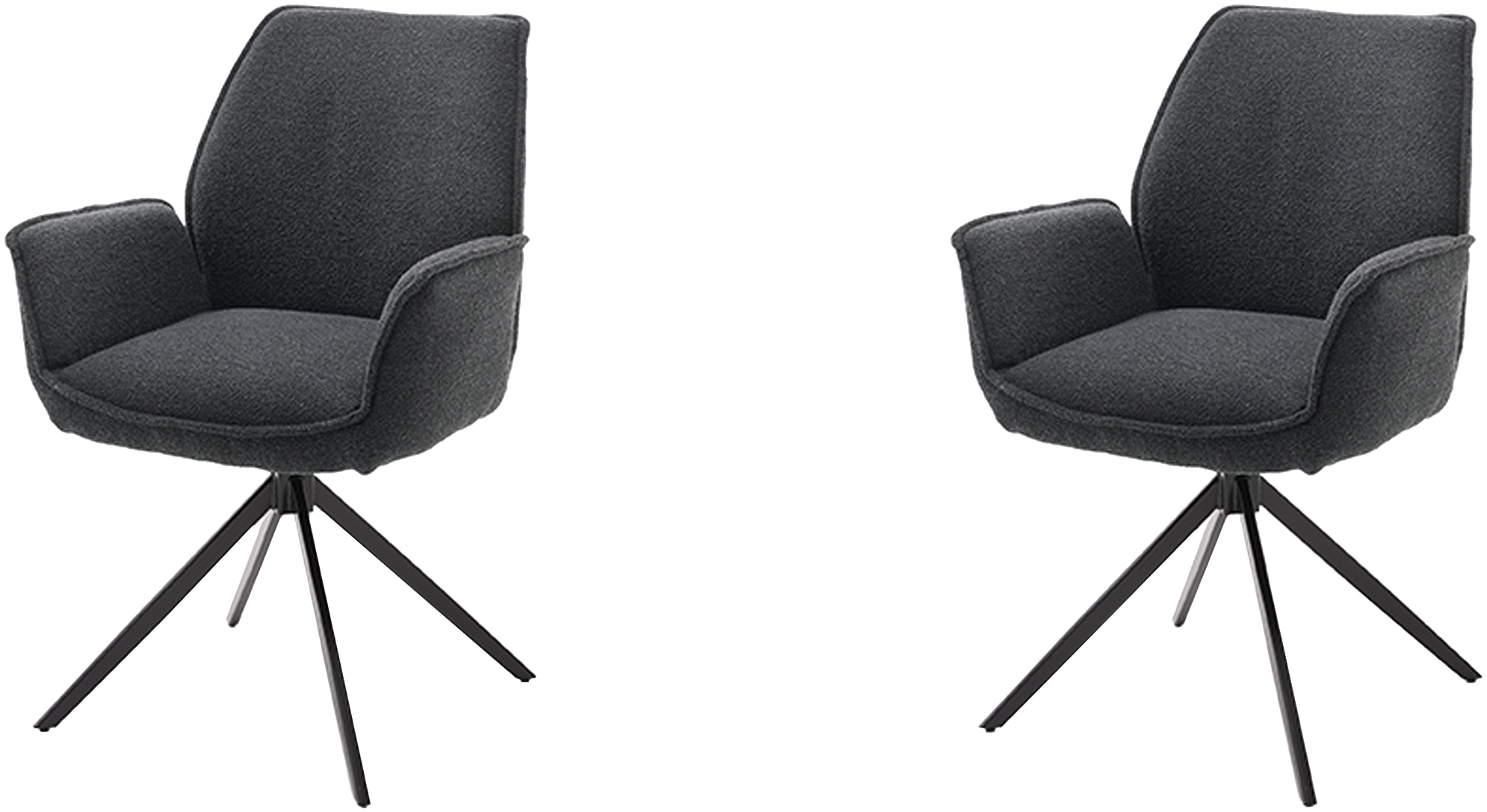 Musterring Esszimmerstuhl "Tiama" (Set) 2 Stk. Bouclé Stativgestell aus Eis günstig online kaufen