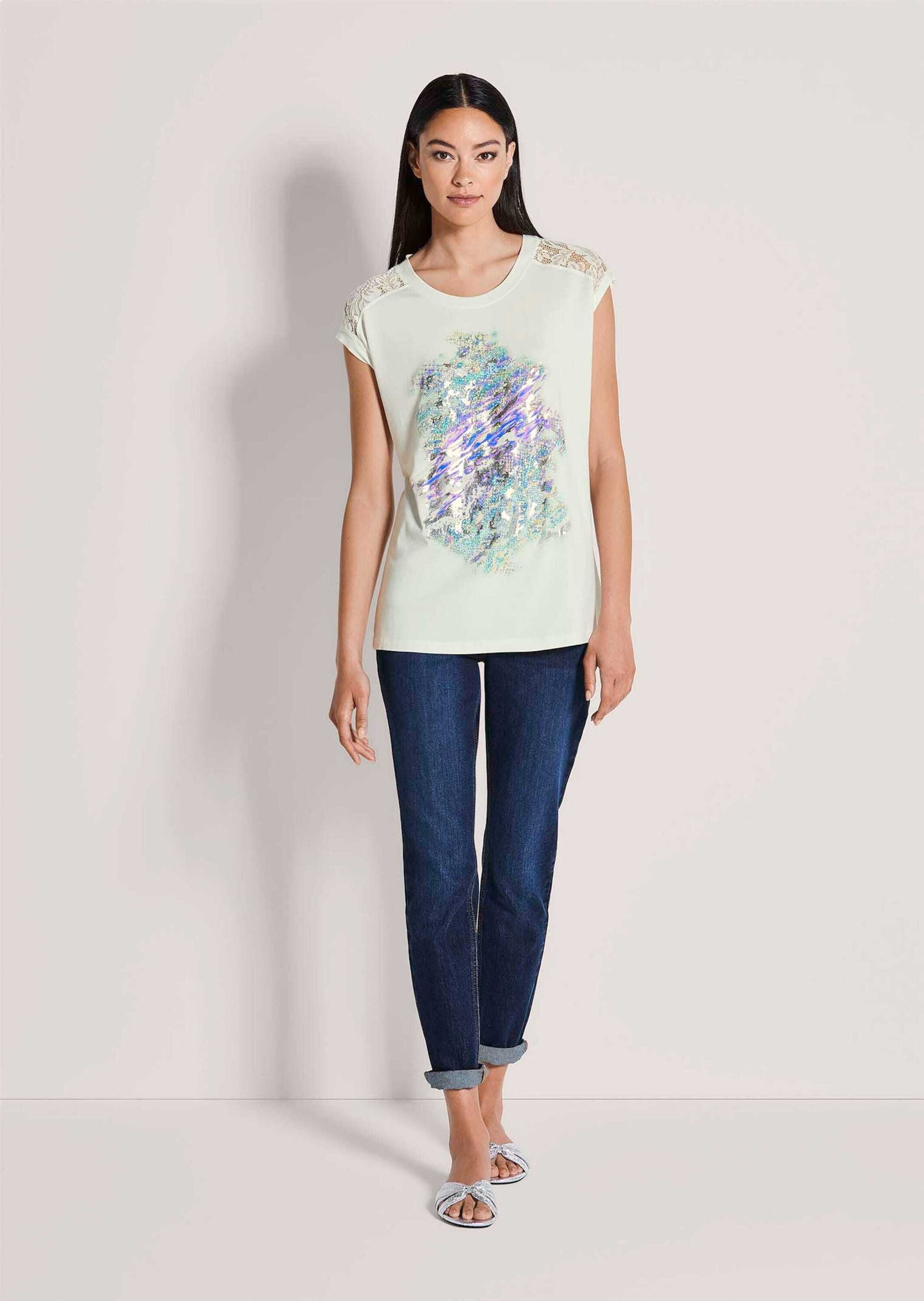 MADELEINE Kurzarmshirt »Shirt Sommerliches Oberteil mit Spitzenakzent«