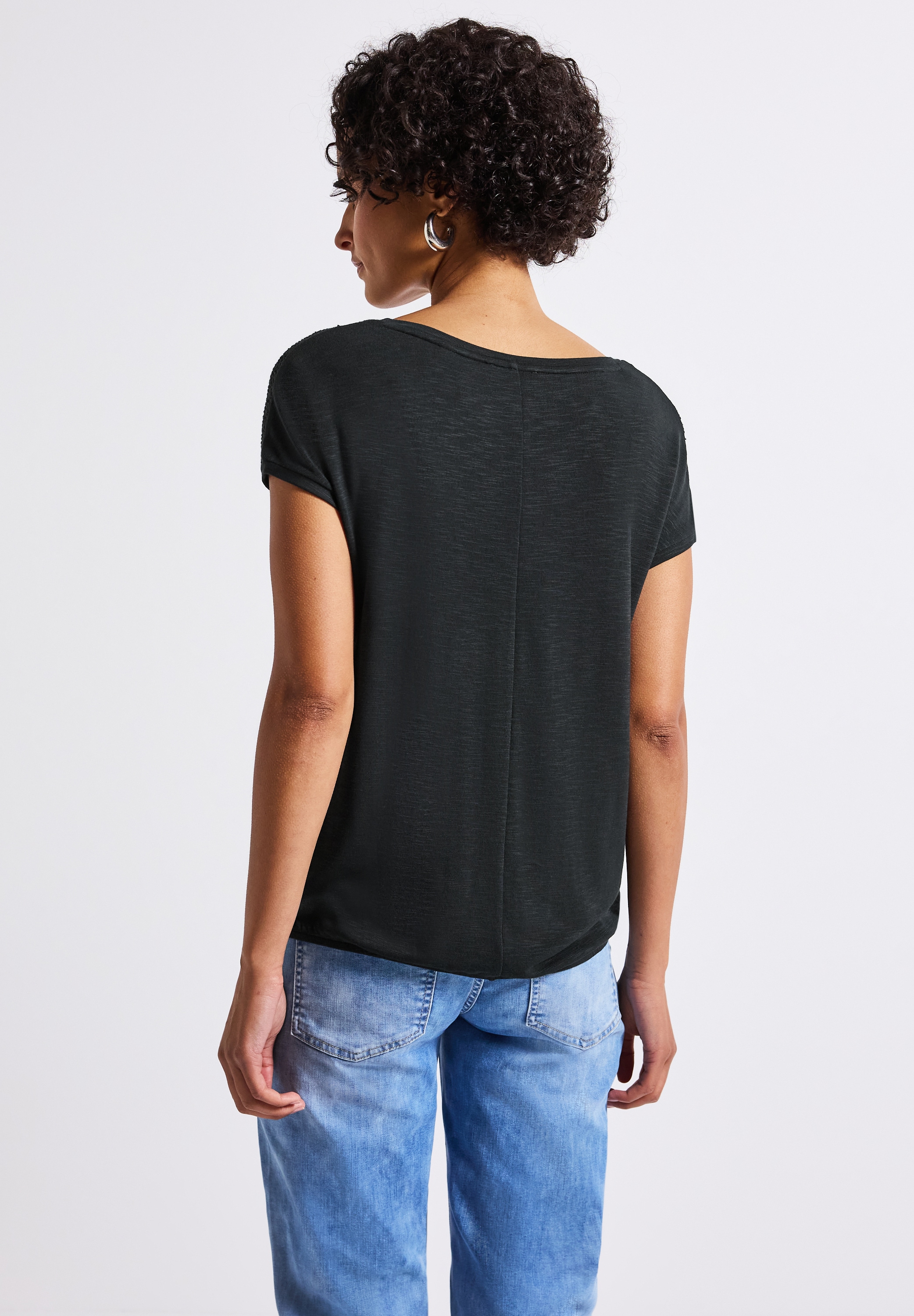 STREET ONE T-Shirt, aus elastischem Materialmix