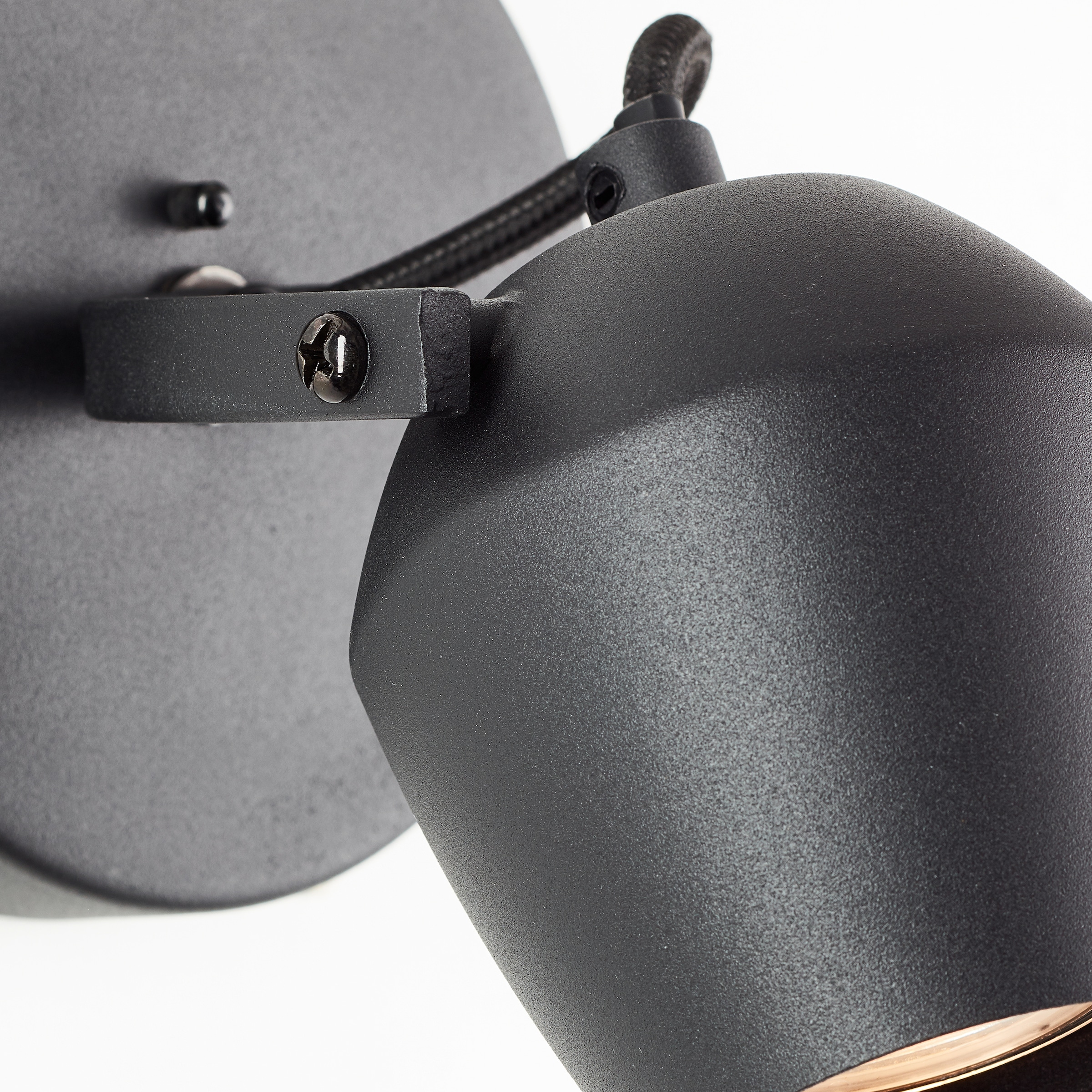 Brilliant Wandstrahler »Vertino« GU10 1 Stk. Warmweiß Ø 12 cm, GU10, 350 lm, 3000 K, dimmbar, schwarz