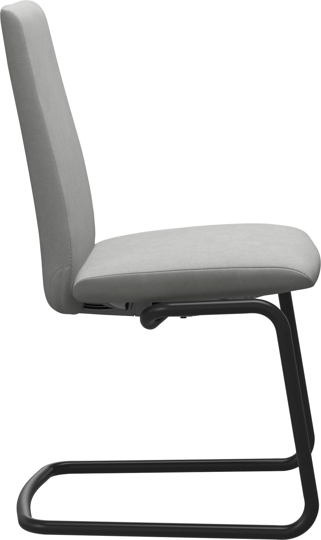 Polsterstuhl STRESSLESS "Laurel", grau (grau dinamica, schwarz matt), B:53cm H:92cm T:59cm, Microfaser DINAMICA (88% Polyester, 12% Polyurethan), Stühle, Polsterstuhl, Low Back, Größe M, mit Beinen aus Stahl in Schwarz matt 3