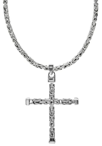 Kette mit Anhänger »Schmuck Geschenk Silber 925 Halsschmuck Halskette 4-kant Königskette«