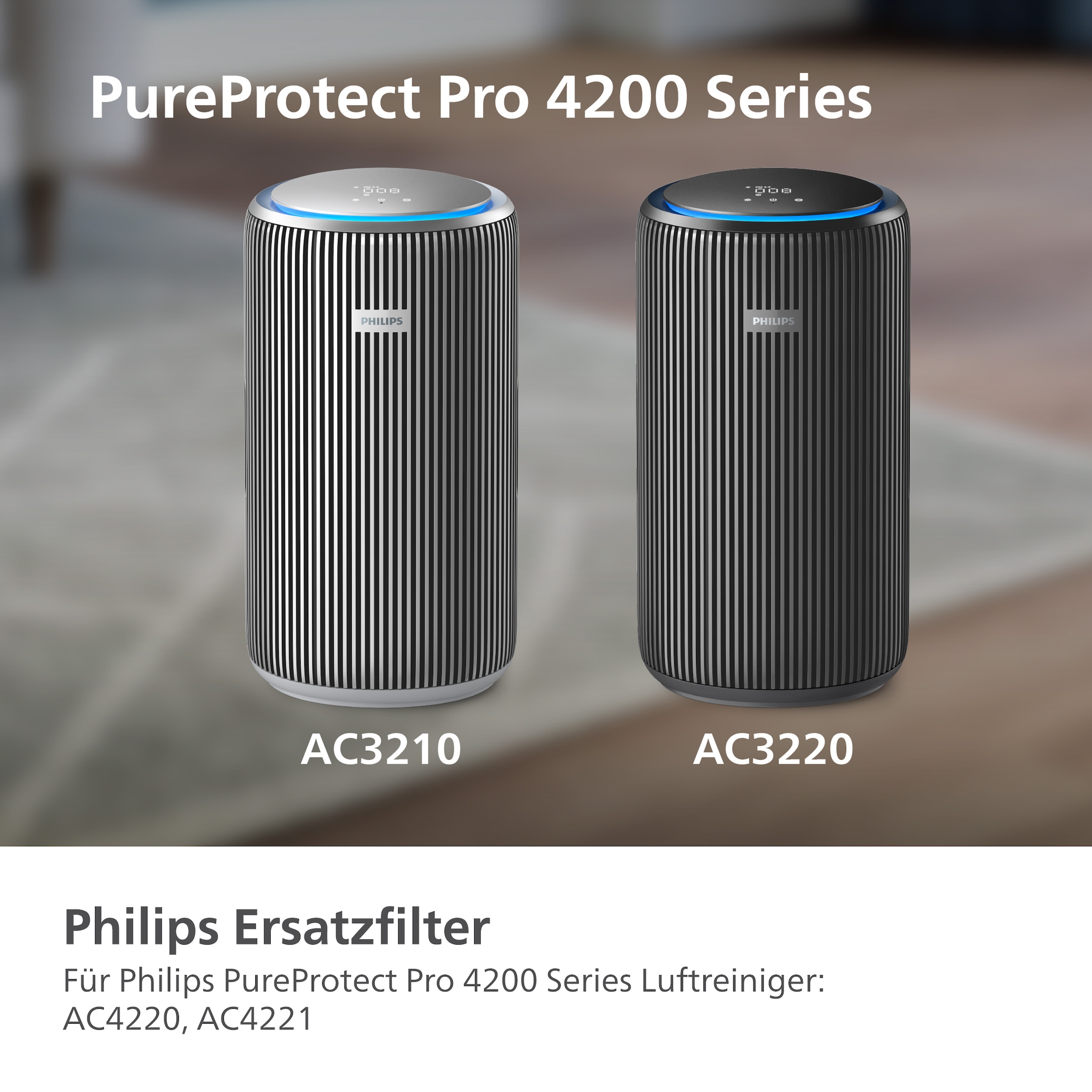 Philips Ersatzfilter »FY4200/30 HEPA NanoProtect Filter«, (2 tlg.), bis zu 1 Jahr verwendbar, 2 Filter im Lieferumfang
