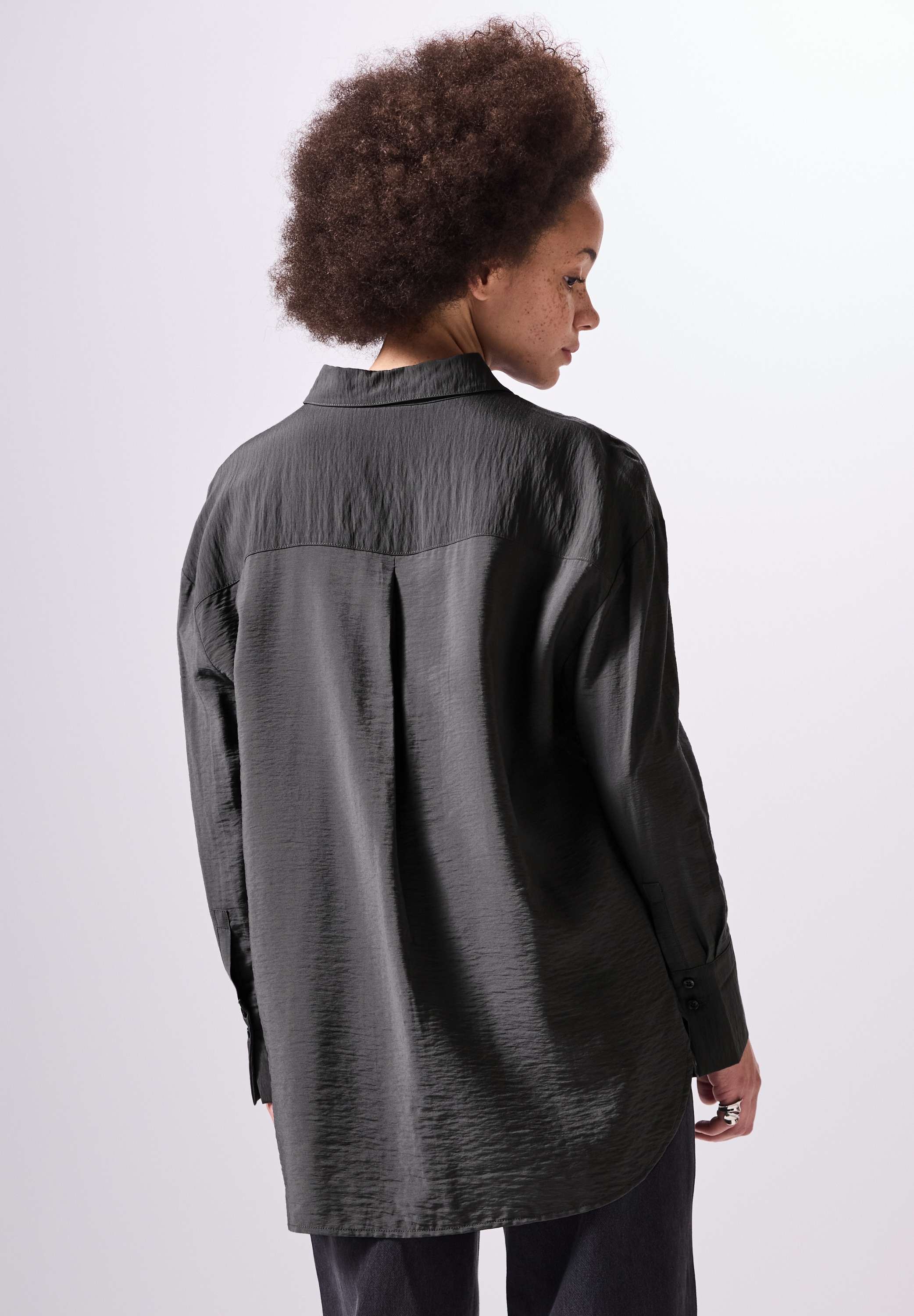 STREET ONE STUDIO Hemdbluse, mit Knopfleiste