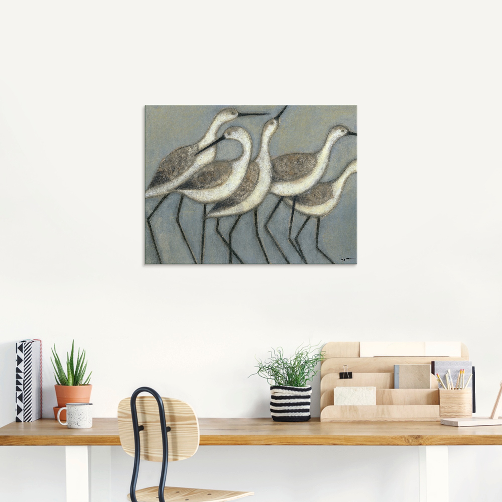 Thumbnail - Artland Glasbild "Küstenvögel II", Vögel, (1 St.), in verschiedenen Größen