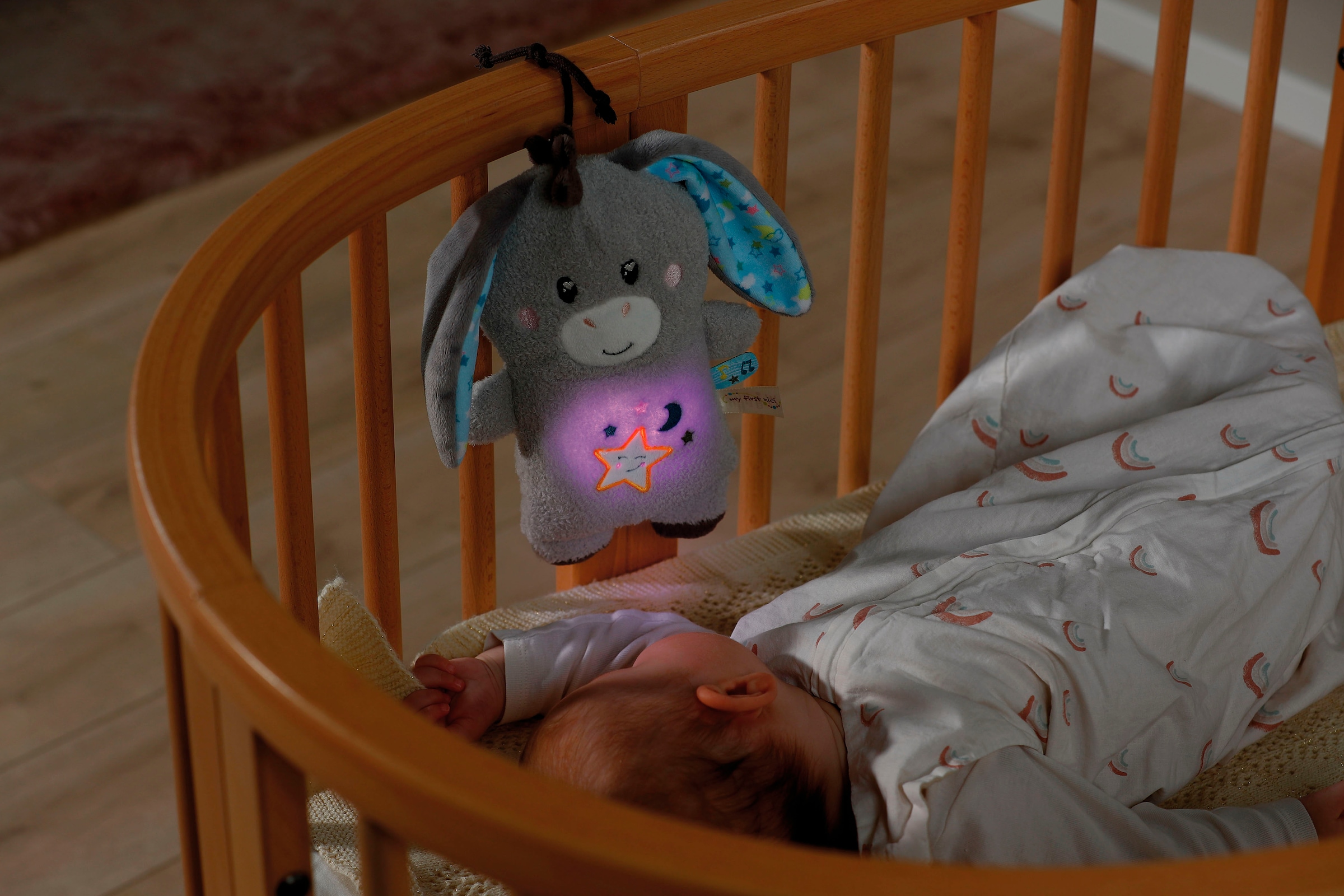 Nici Kuscheltier »My First NICI, Esel Littledoo 25 cm«, Baby Einschlafhilfe; mit Licht und Sound