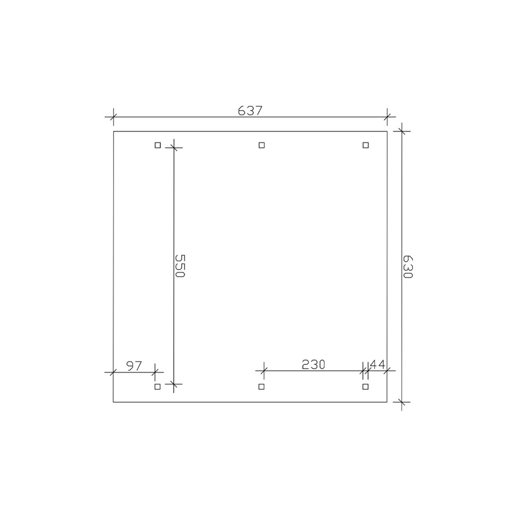 Skanholz Doppelcarport »Wendland«, Leimholz-Nordisches Fichtenholz, 550 cm, natur