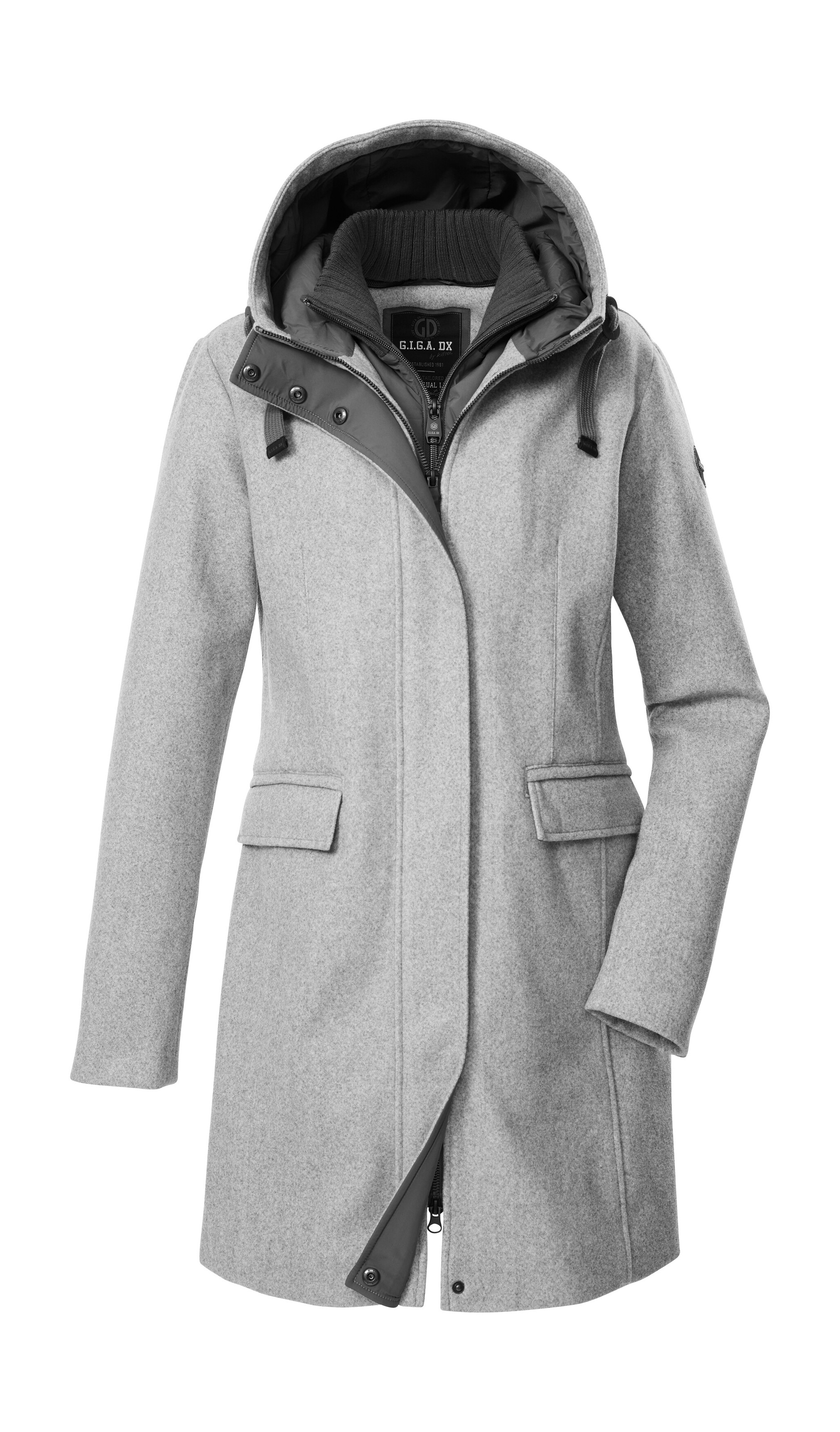 G.I.G.A. DX by killtec Parka »GW 19 WMN PRK«, Windabweisender Damen Parka mit Kapuze, Gilet und 2-Wege-Reißverschluss
