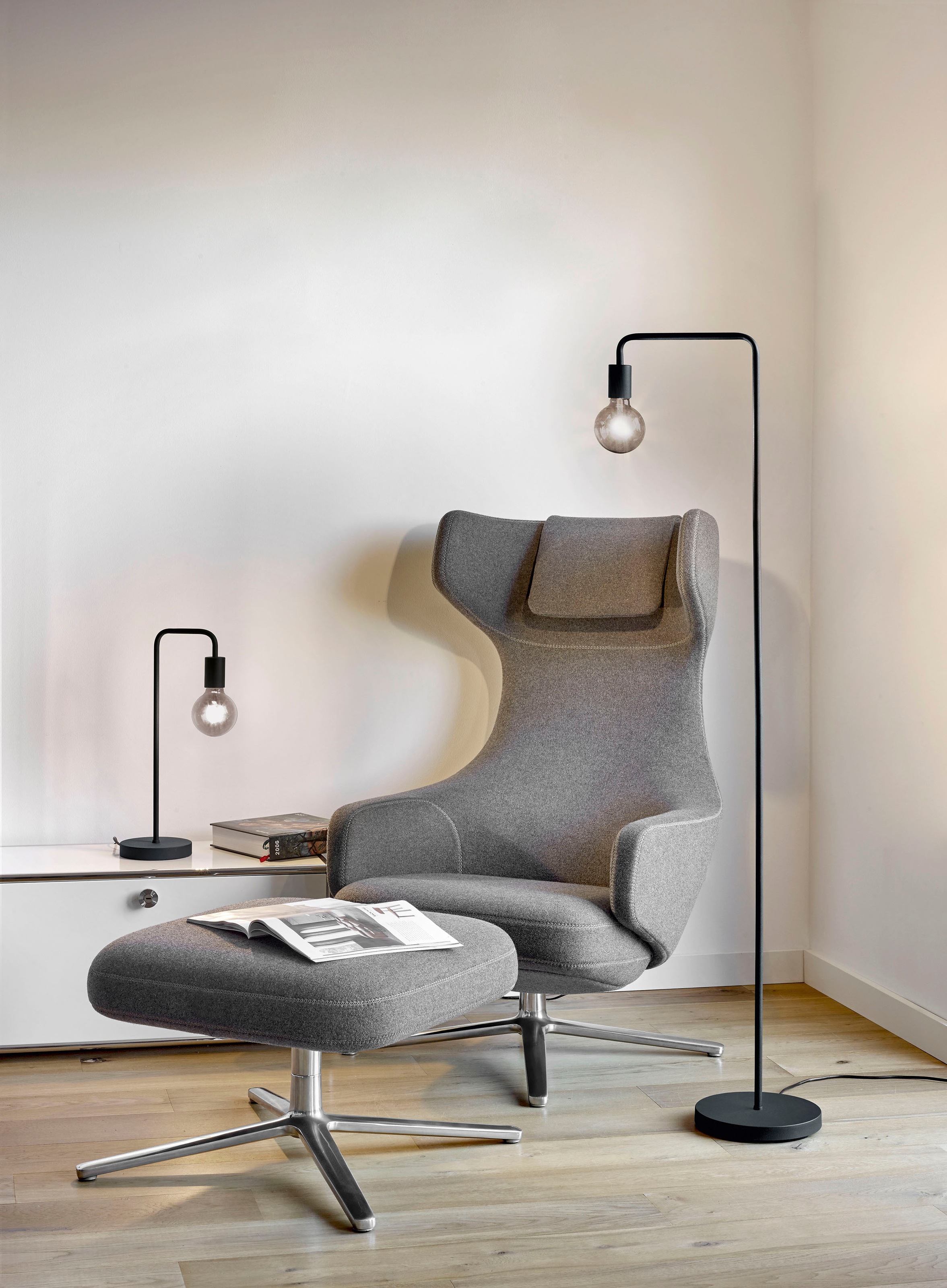 TRIO Leuchten Stehlampe »Diallo« E27 Stehleuchte mit Fußschalter, exkl Leuchtmittel E27, modernes Design