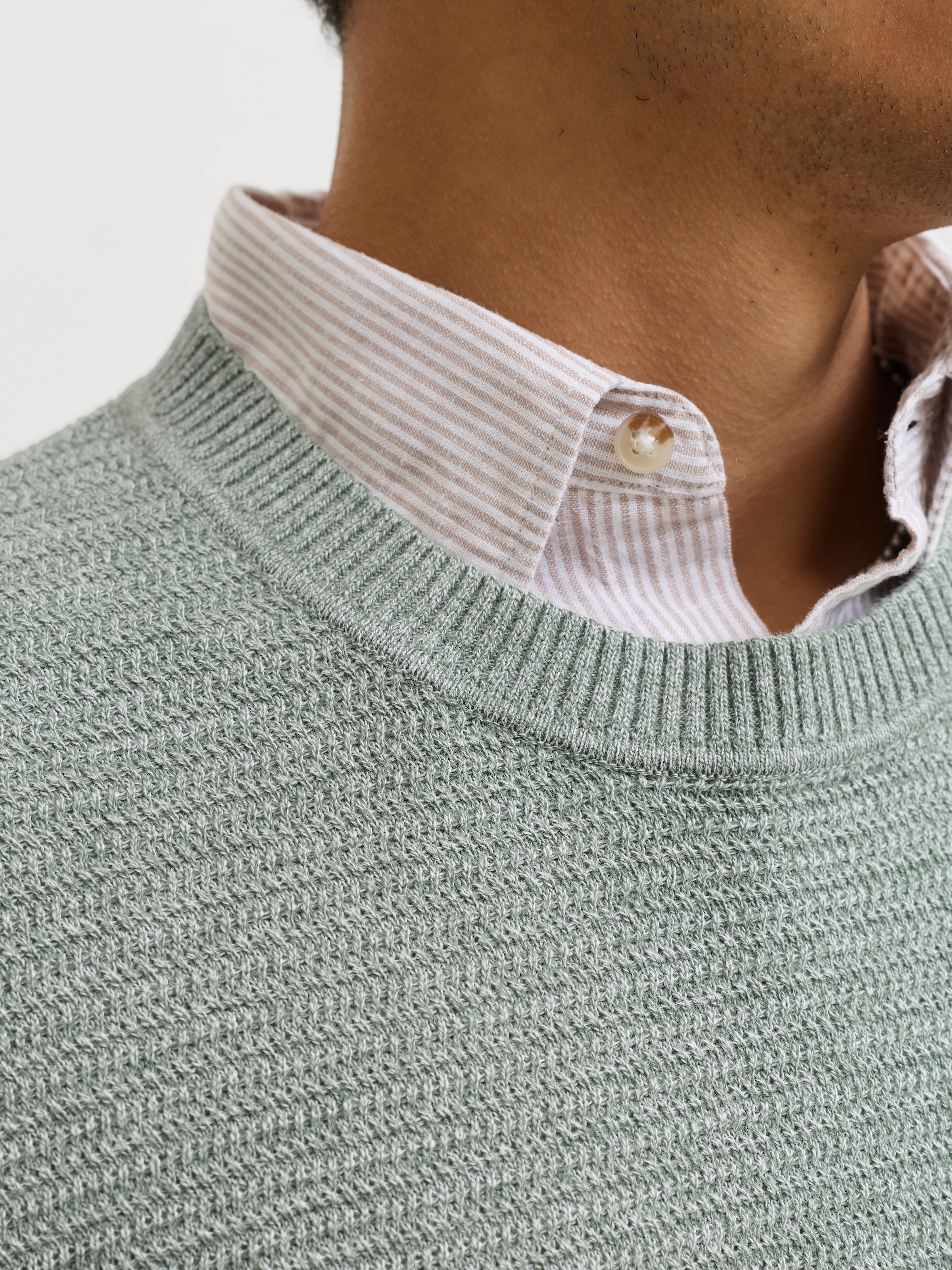 Jack & Jones Rundhalspullover »JPRBLURILEY KNIT CREW NECK LS SN« Baumwolle, regular fit
