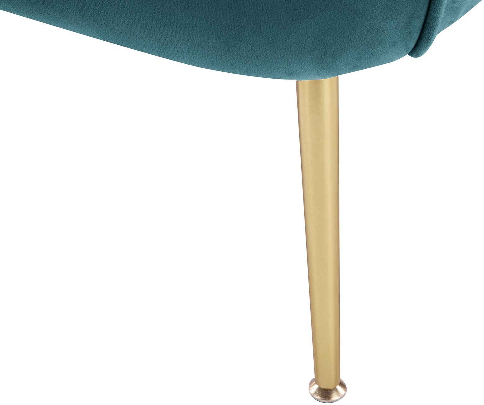 Kayoom Sessel »Loulan 125, gemütlicher Cocktail-Sessel, edler Samtbezug«, (1 St.), Cocktail-Sessel, Rückenlehne mit Ziernaht, Metallbeine in Gold