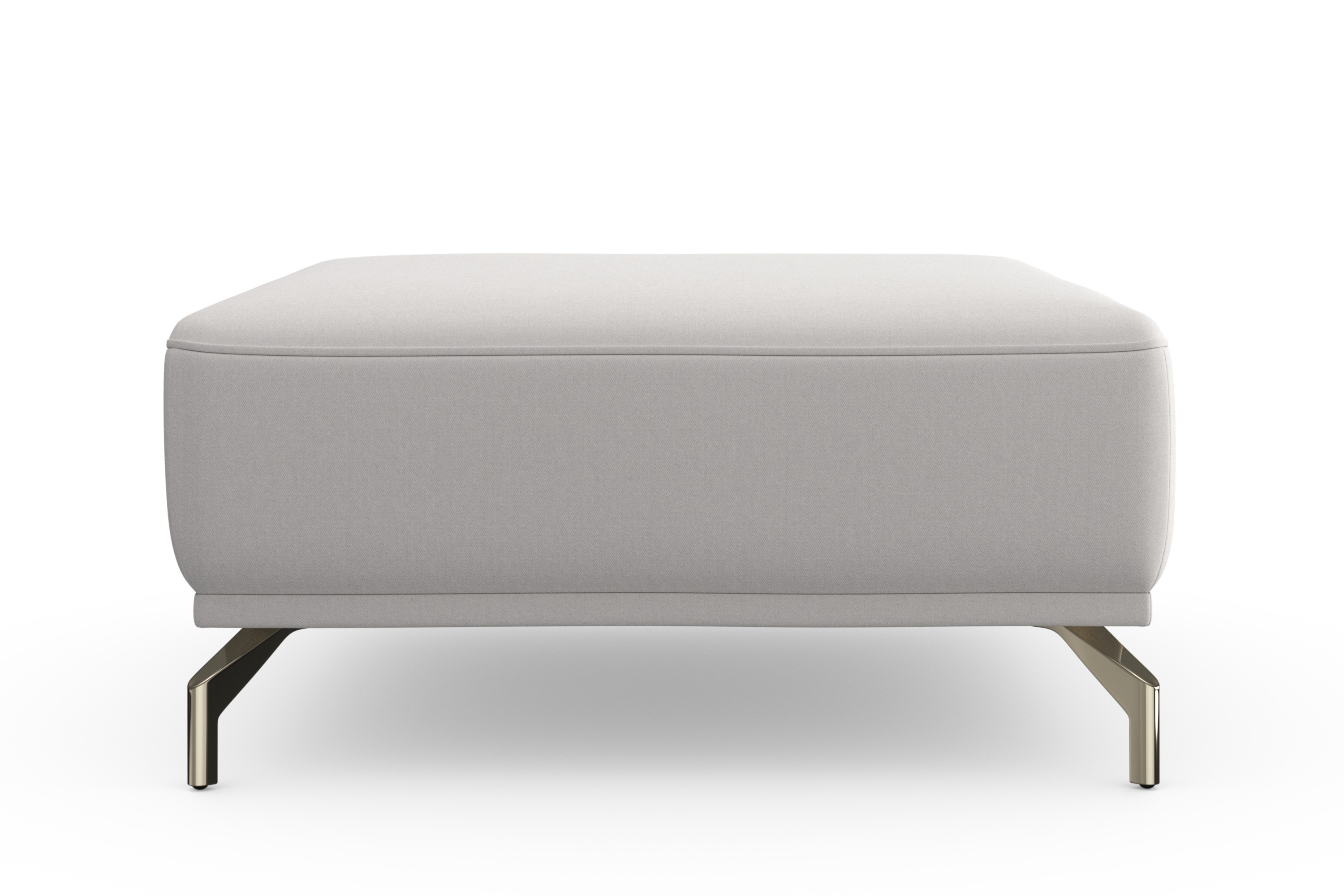 Thumbnail - sit&more Hocker "Bailando" mit Federkern und satinierten Nickelfüßen