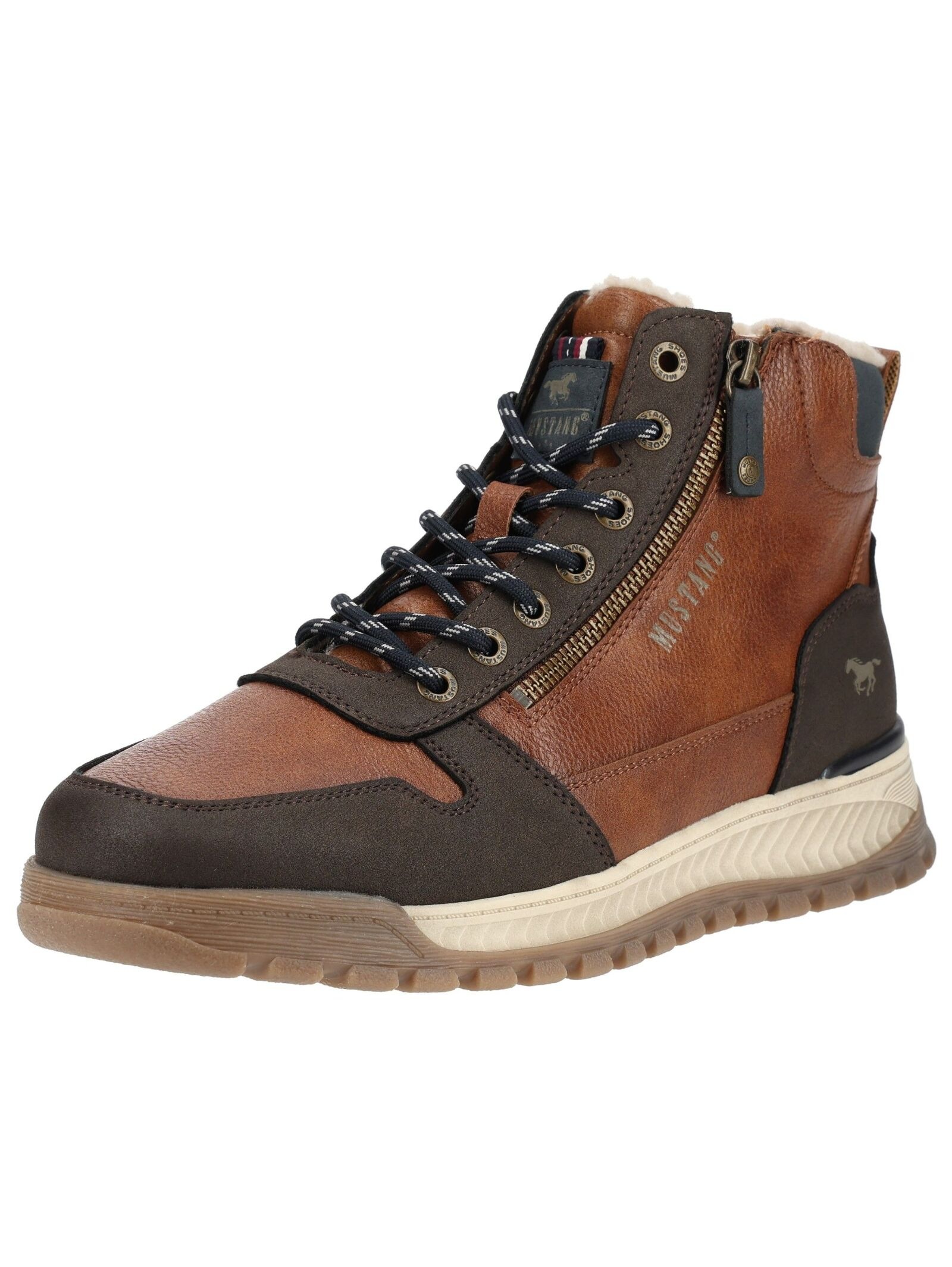 Mustang Shoes Schnürstiefelette »Mustang Shoes Stiefelette Lederimitat«