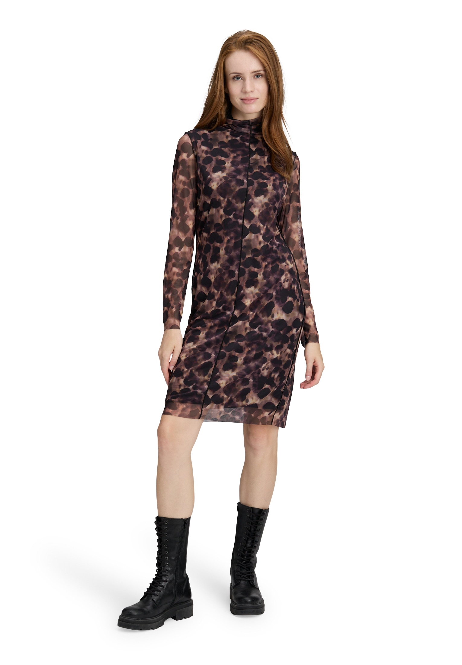 Cartoon Druckkleid »Cartoon Damen Mesh-Kleid mit Kragen«
